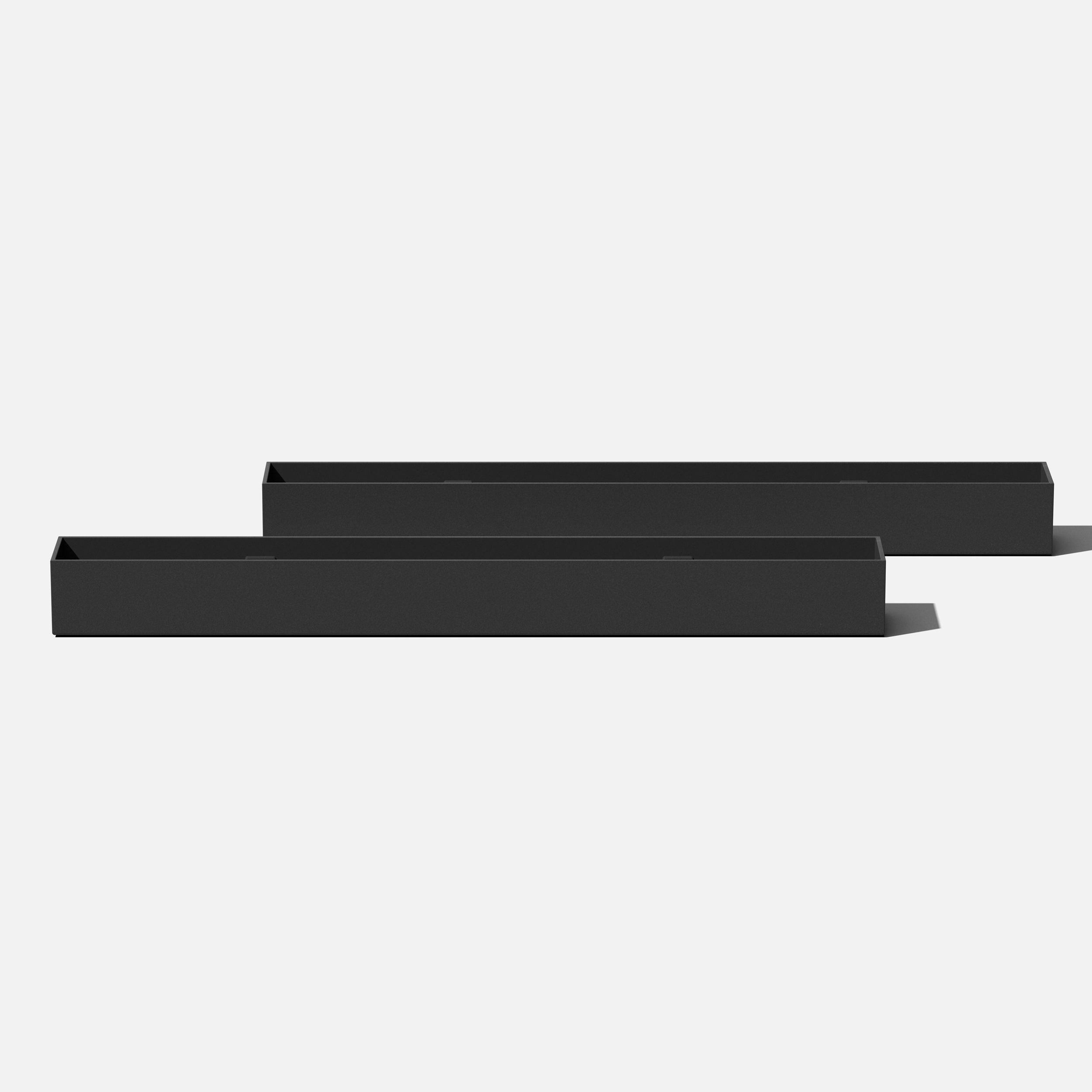 Veradek GEO Trough Planter, Black, Size: 3.5