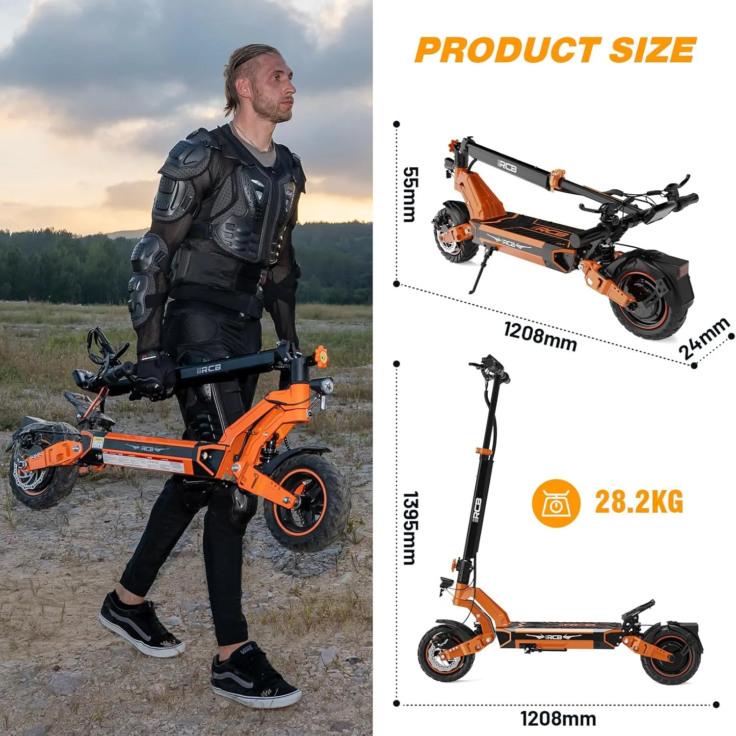 Electric Scooter for Adults, Max 70miles Range, 1000W Motor, 48V 27Ah Battery, 10" Anti-Flat Tires, Dual Shocks, APP ControlNFC D7PRO - Image 8