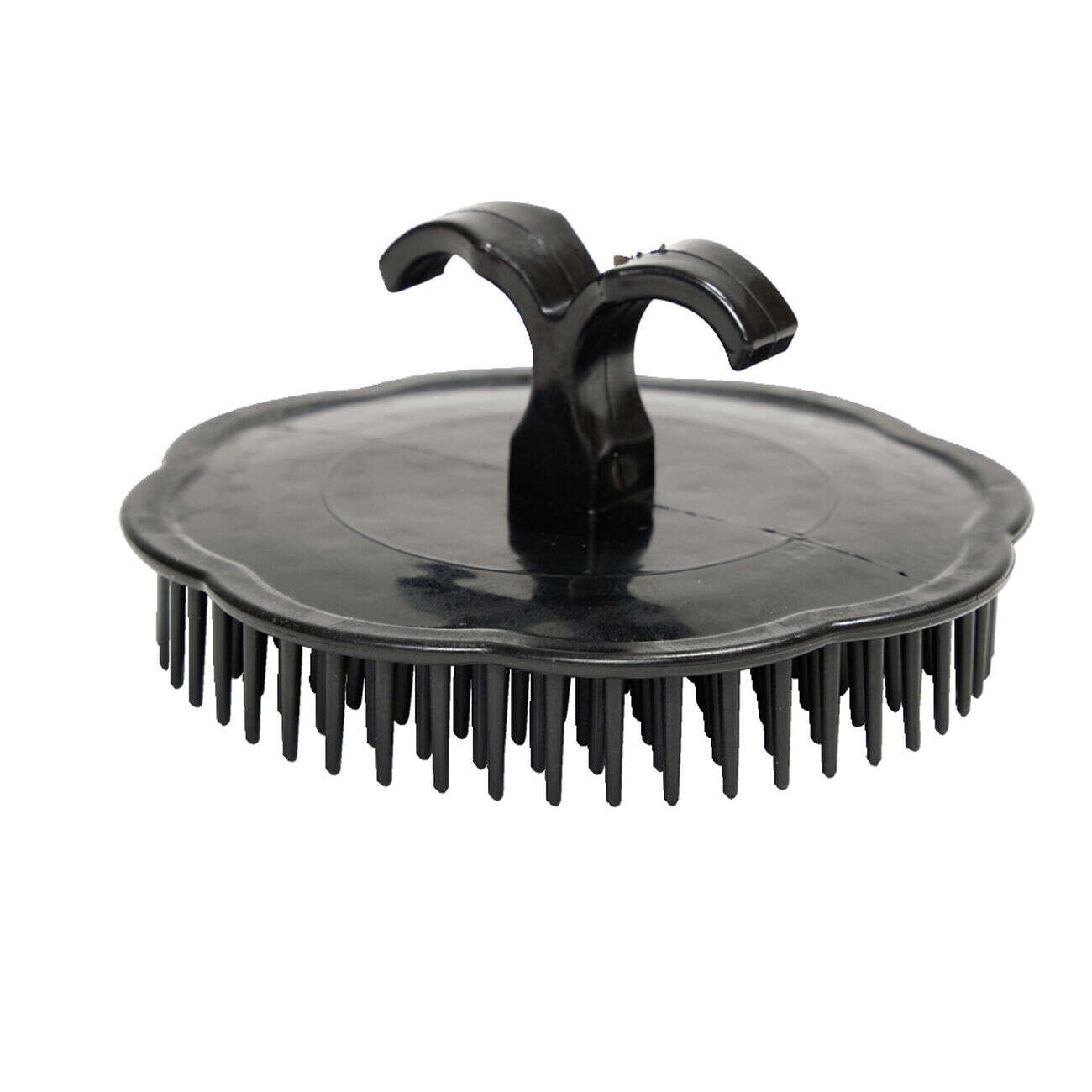 Brosse à cheveux compacte ronde noire Ø8cm
