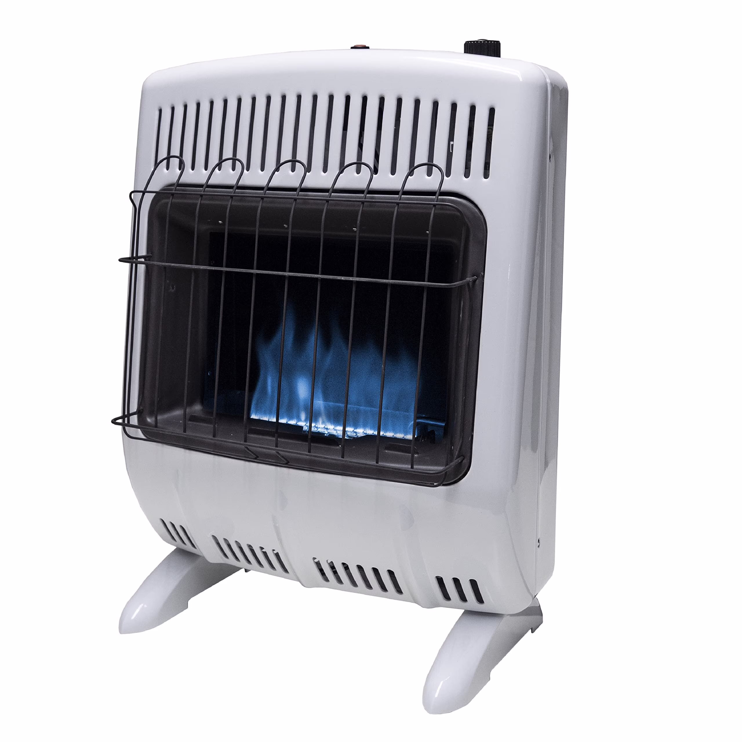 MHVFBF20LPT 20,000 BTU Blue Flame Vent Free Propane Heater For Cold Rooms, Additions, Sun Rooms Cabins Garage White