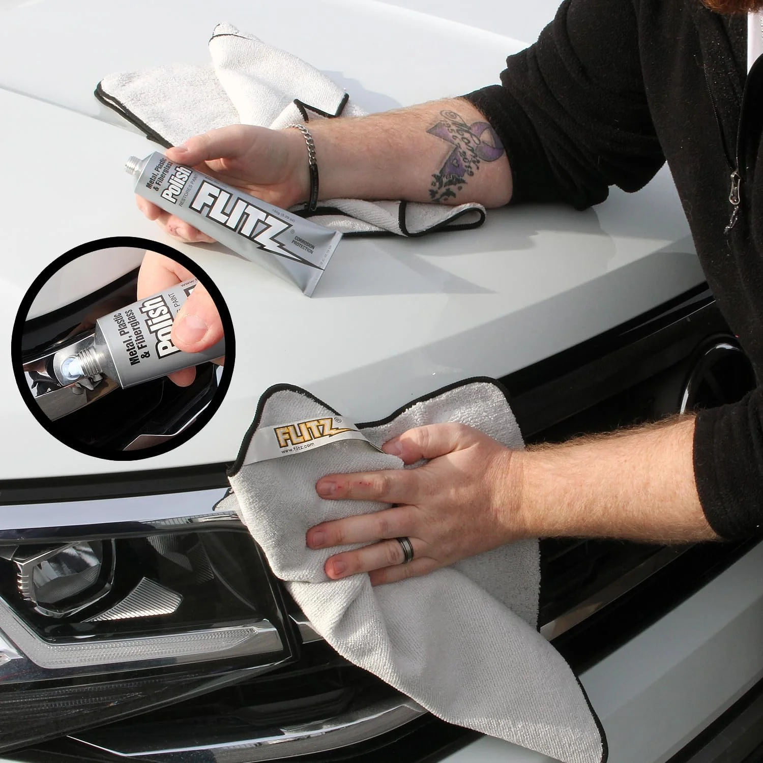 Flitz PDK 25502 Metal Polishing Kit and Car Cleaning Kit Exterior, Detailers Choice Bucket