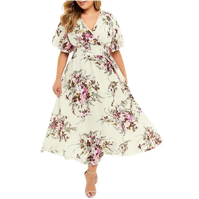 Sophie Paris I Robe longue en mousseline florale pour femmes