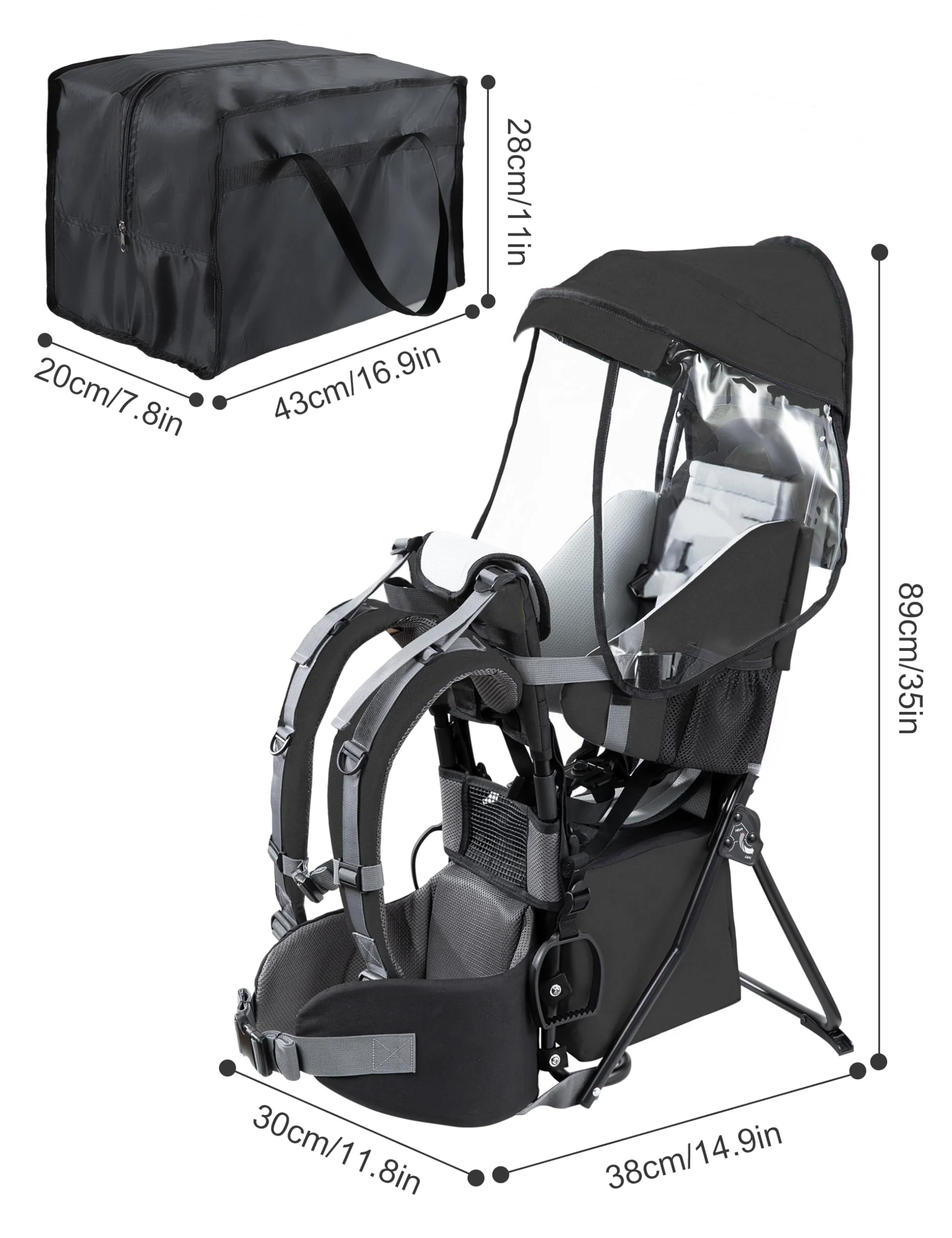 Besrey Baby Backpack Carrier. Toddler Hiking Backpack