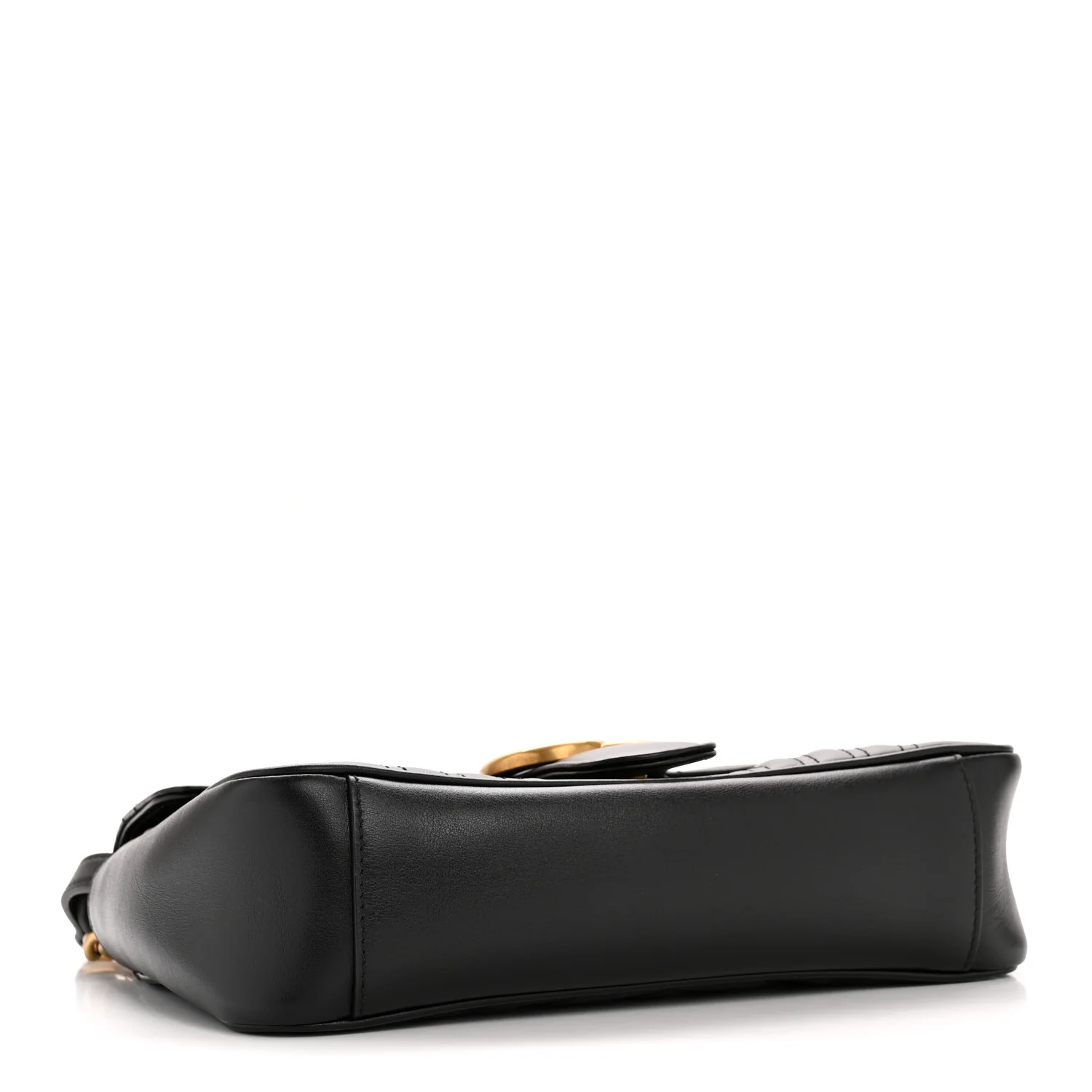 Calfskin Matelasse Small GG Marmont Shoulder Bag Black
