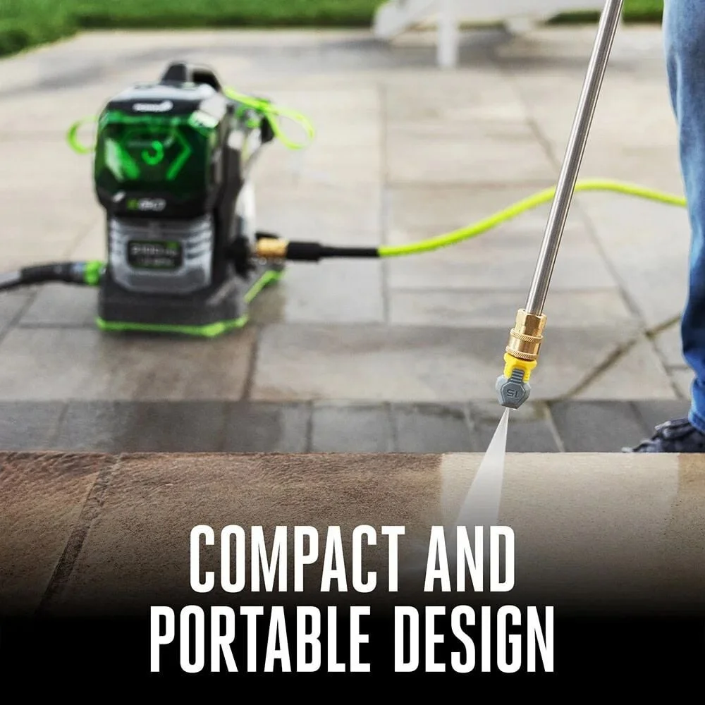 Ego Power+ 2100 Psi 1.2 Gpm Battery Powered Cold Water Pressure Washer with 4 Spray Nozzles Bare Tool