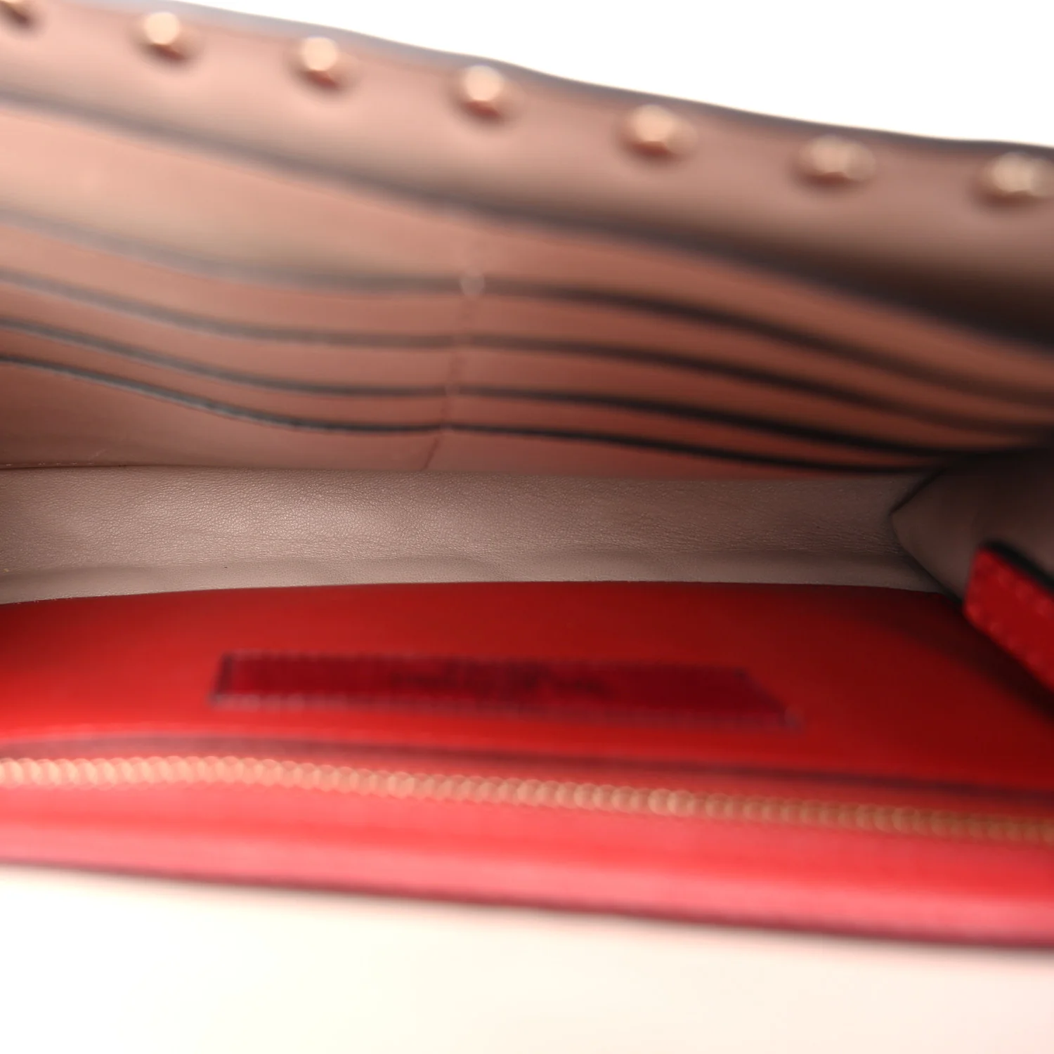 Patent Rockstud Spike Wallet on Chain Poudre