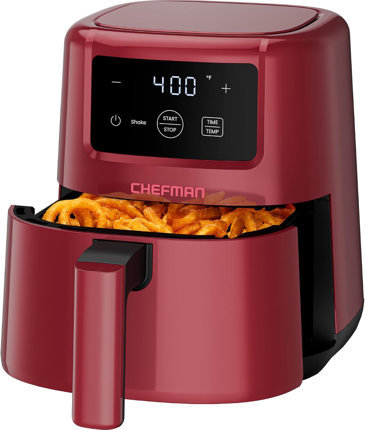 CHEFMAN 2 Qt Mini Air Fryer – Digital Space-Saving Compact Air Fryer with Nonstick and Dishwasher Safe Basket, Quick & Easy Meals in Minutes, Features Digital Timer and Shake Reminder – Black
