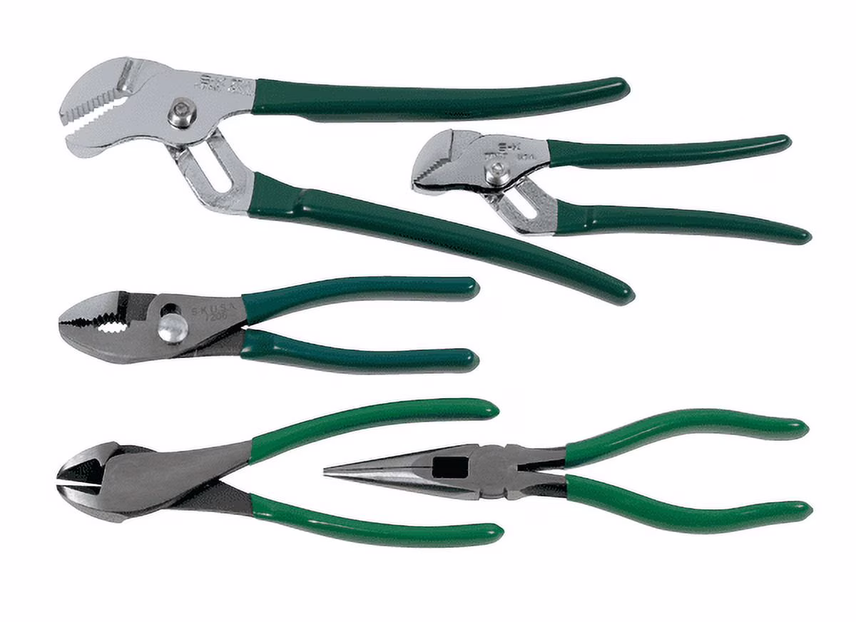 SK 17835 Plier Set�C 5 Piece Joint Tongs Combination, Adjustable Cutters. General Purpose Hand Tool