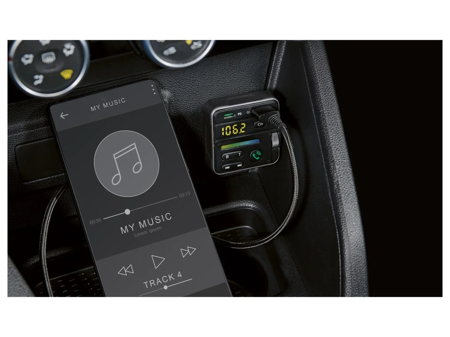 TRONIC Transmetteur audio Bluetooth-FM, 20 W