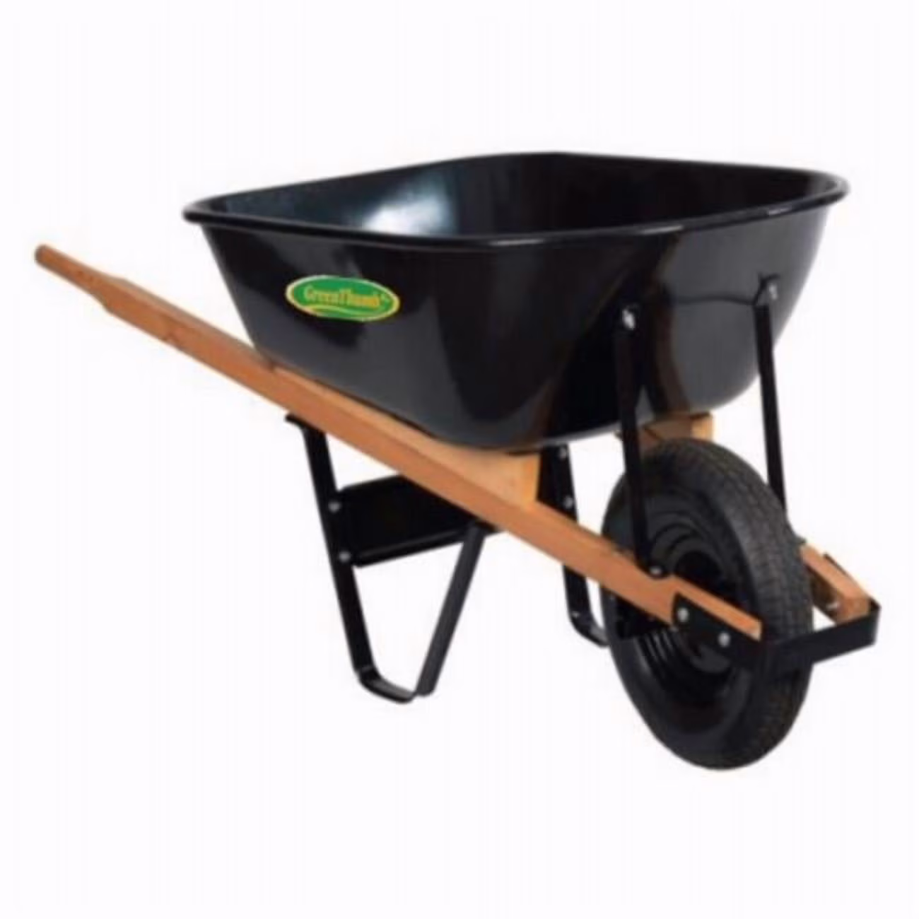 274222 5 Cu. ft. Steel Wheelbarrow, Black