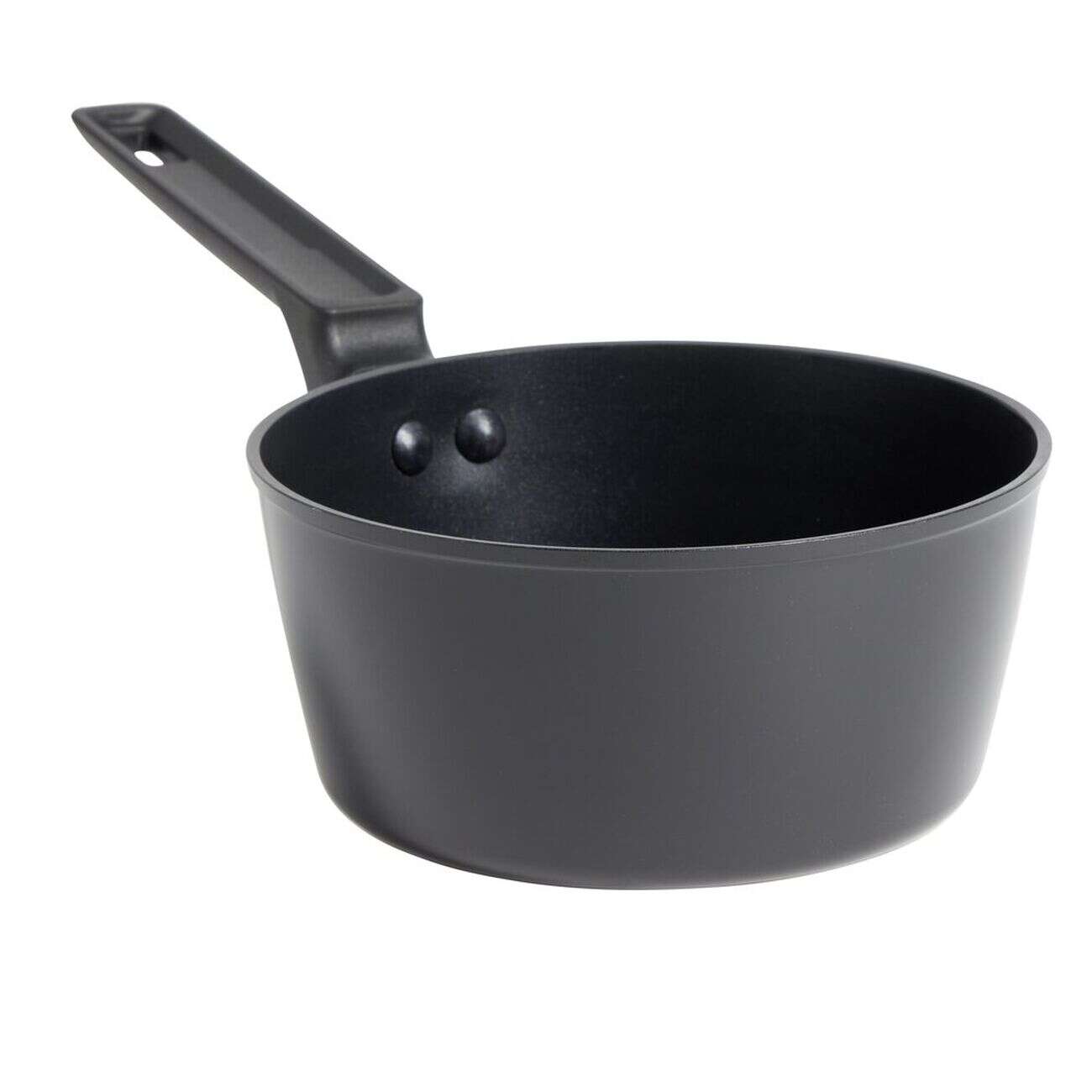 Casserole tous feux dont induction aluminium noir Ø16cm