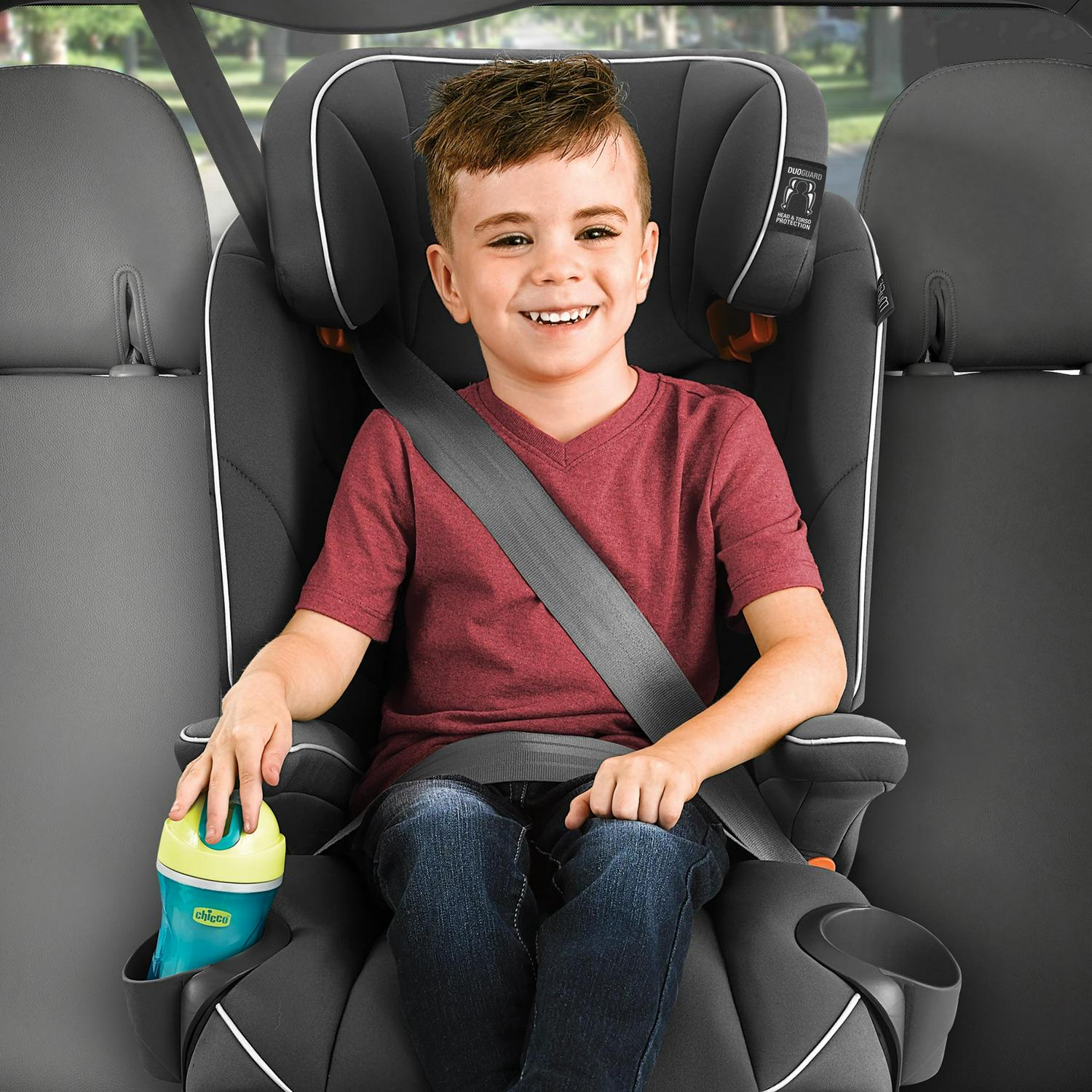 MyFit Harness and Booster Car Seat Fathom (Grey/Blue). New - Image 3