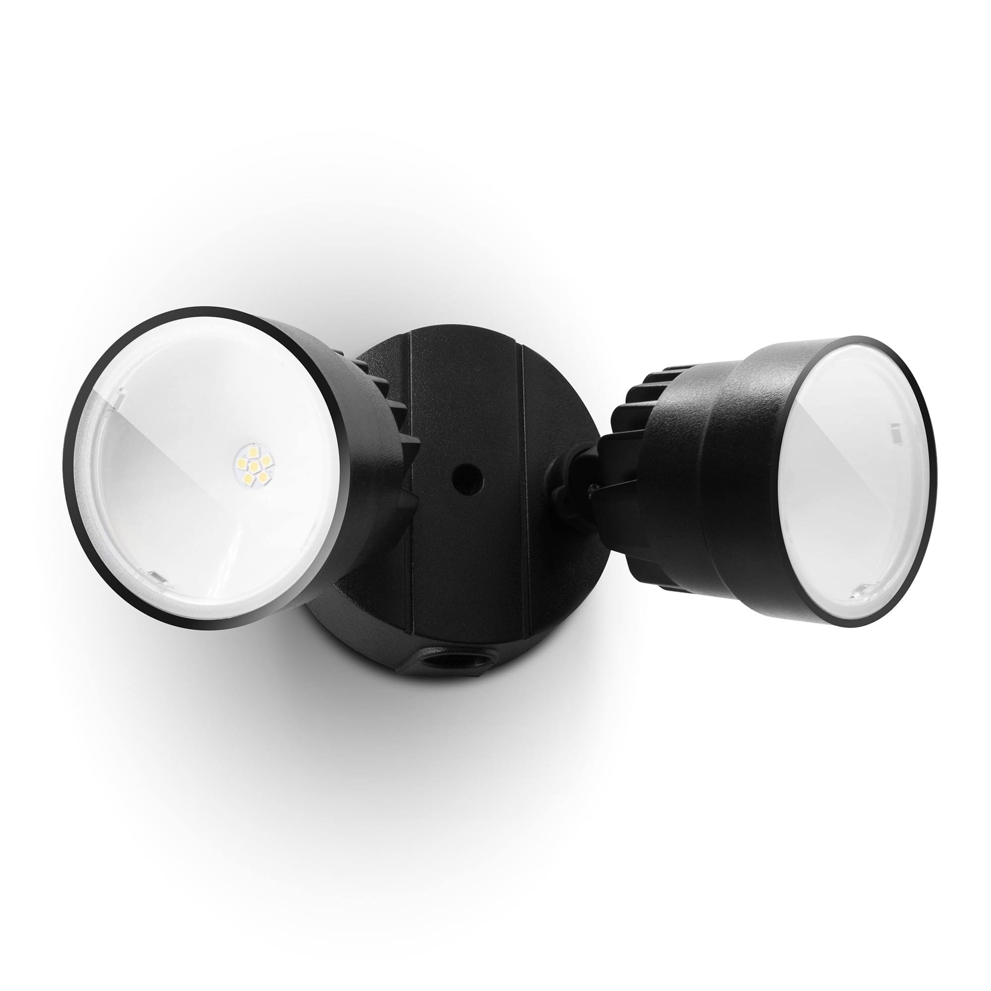 LUTEC P6221B-D2D 1130 Lumen 15 Watt 28 LED Dual-Head Flood Light Outdoor Dusk to Dawn Waterproof Exterior Security Wall Light for Patio, Garden,Yard-