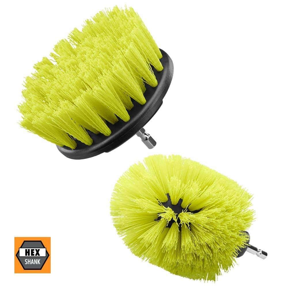 Ryobi Medium Bristle Brush Multi-Purpose Cleaning Accessory Kit, 2-Piece