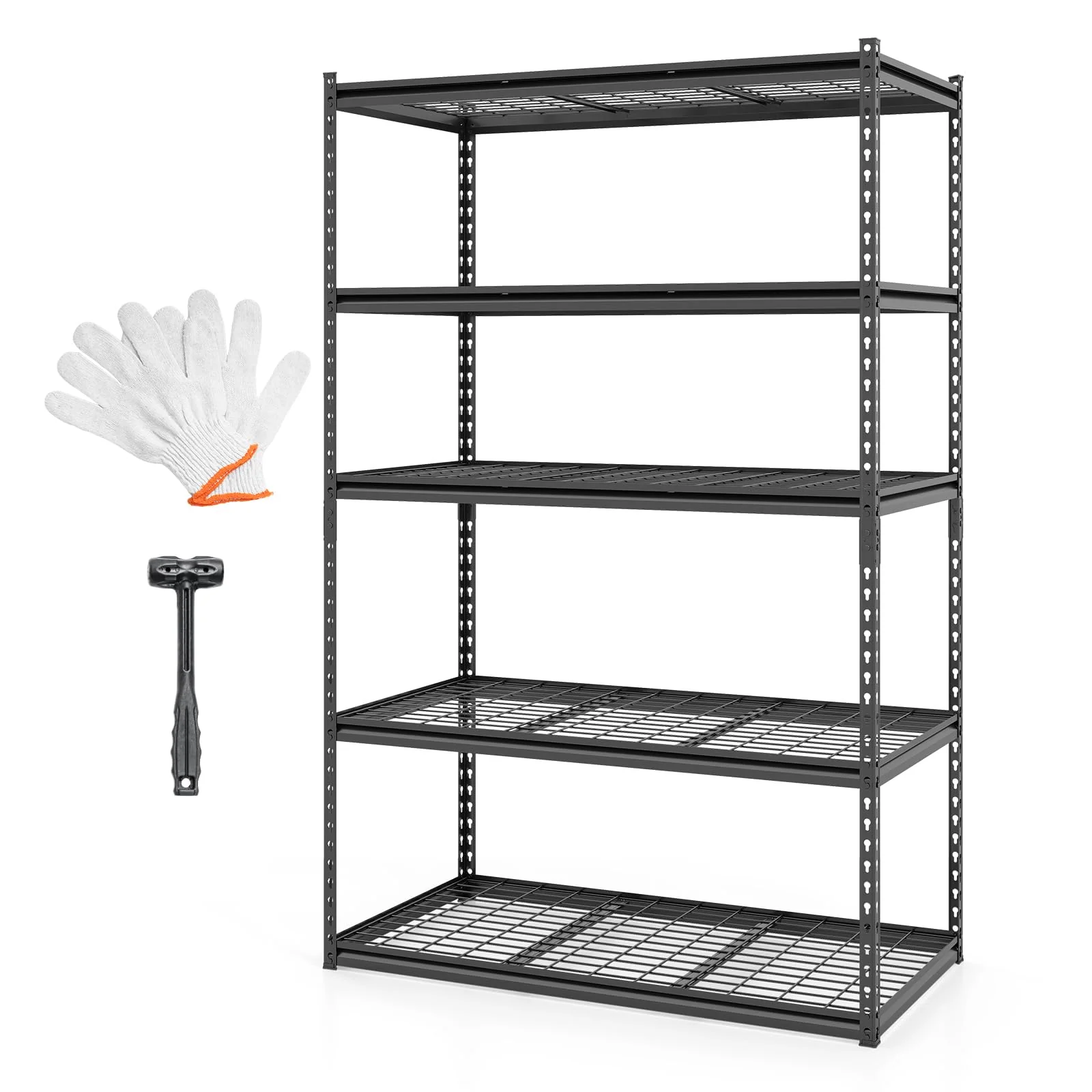 Tangkula 5-Tier Metal Storage Shelves(48