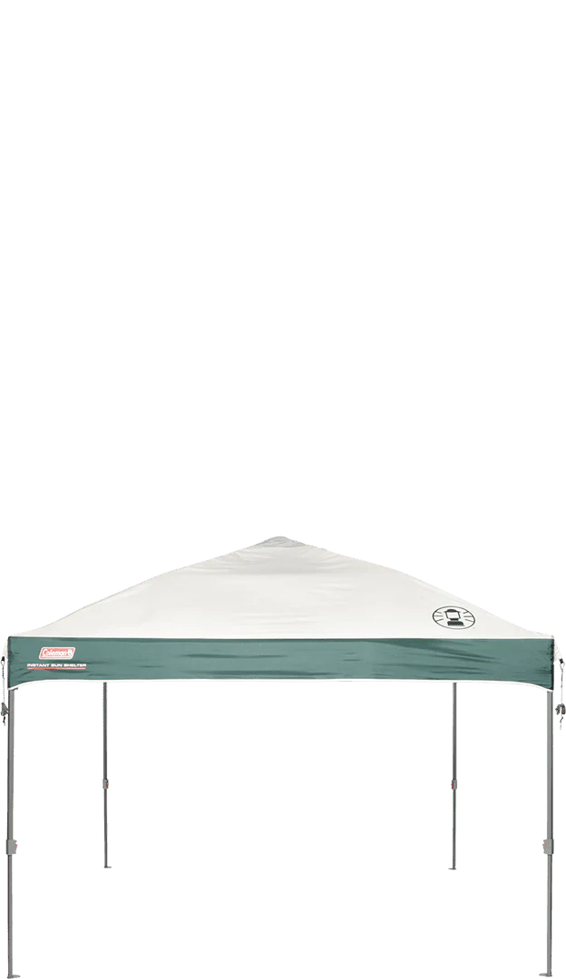 Coleman Straight Leg Instant Outdoor Canopy Shelter, 10 x 10, Tan & Black