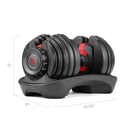 Paire d'haltères réglables Bowflex SelectTech 552, 2,3 à 23,8 kg, équipement de musculation compact pour la maison