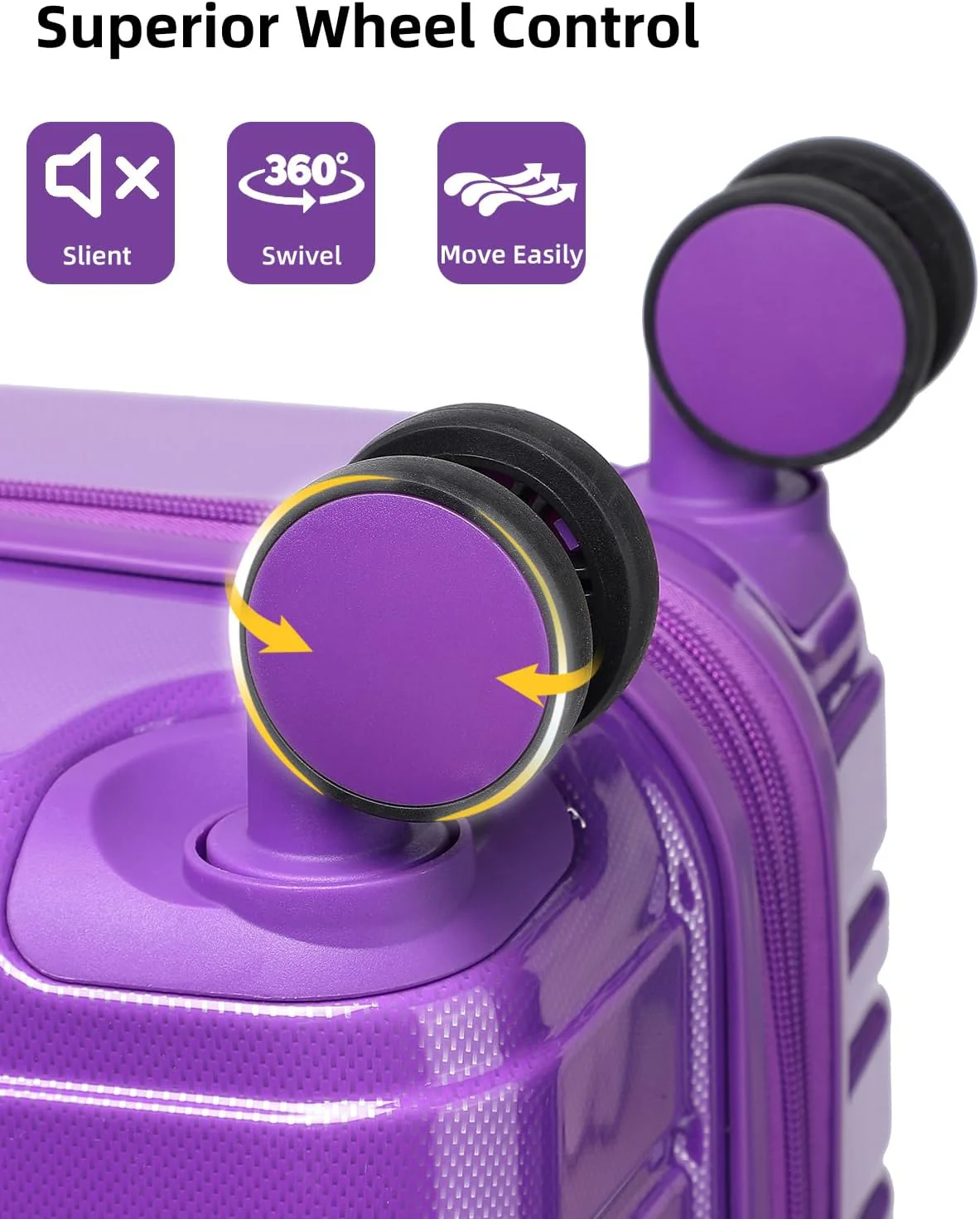 Ensemble de 6 valises, ensemble de valises rigides extensibles avec roulettes multidirectionnelles, ensemble de bagages à roulettes légers