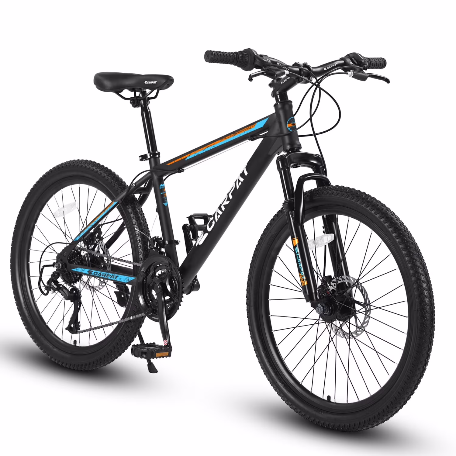 Ambifirner 26 Inch Mountain Bike, 21-Speed/High-Carbon Steel/Carbon Frame, Mechanical Disc Brakes , Adjustable Ergonomic Seat Bycycle for Men Women Adult, Quick Assembly in 20 Minutes