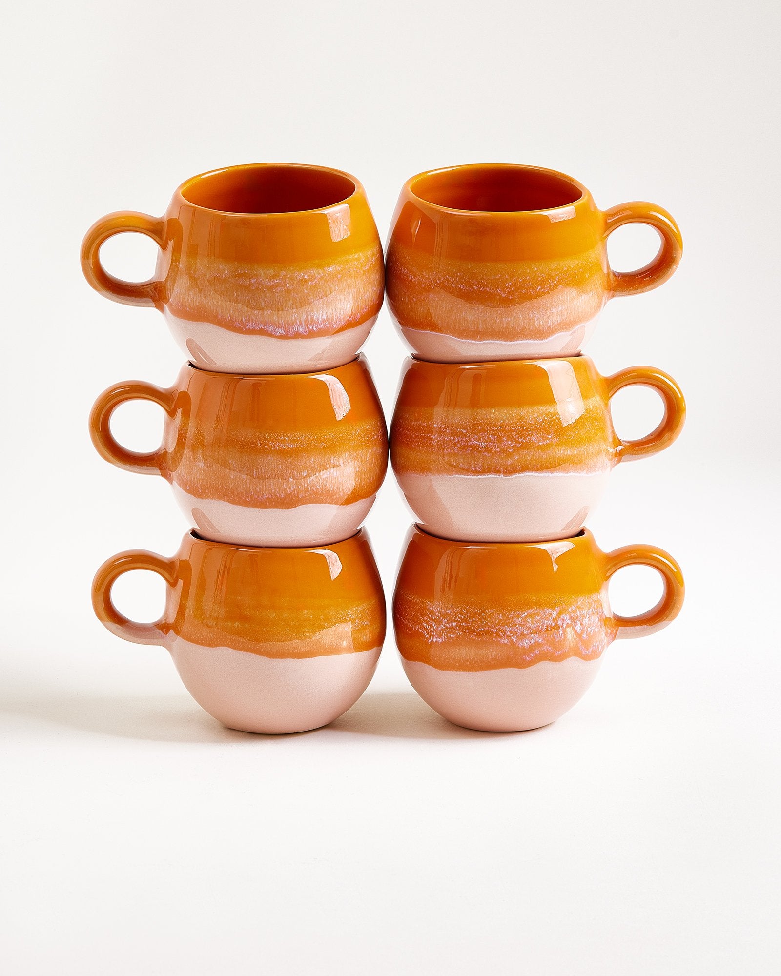 BICA - SMALL MUG ORANGE SET OF 6