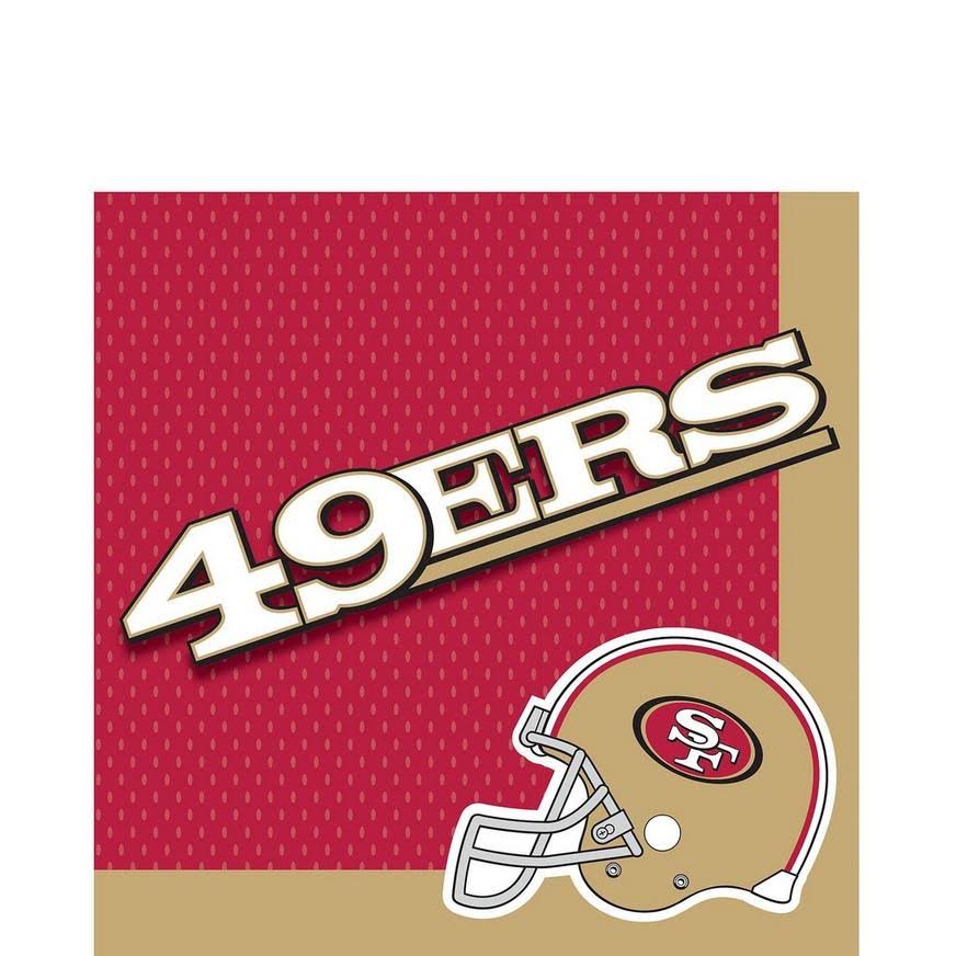 Amscan San Francisco 49ers Lunch Napkins 36ct | Party Themes Theme