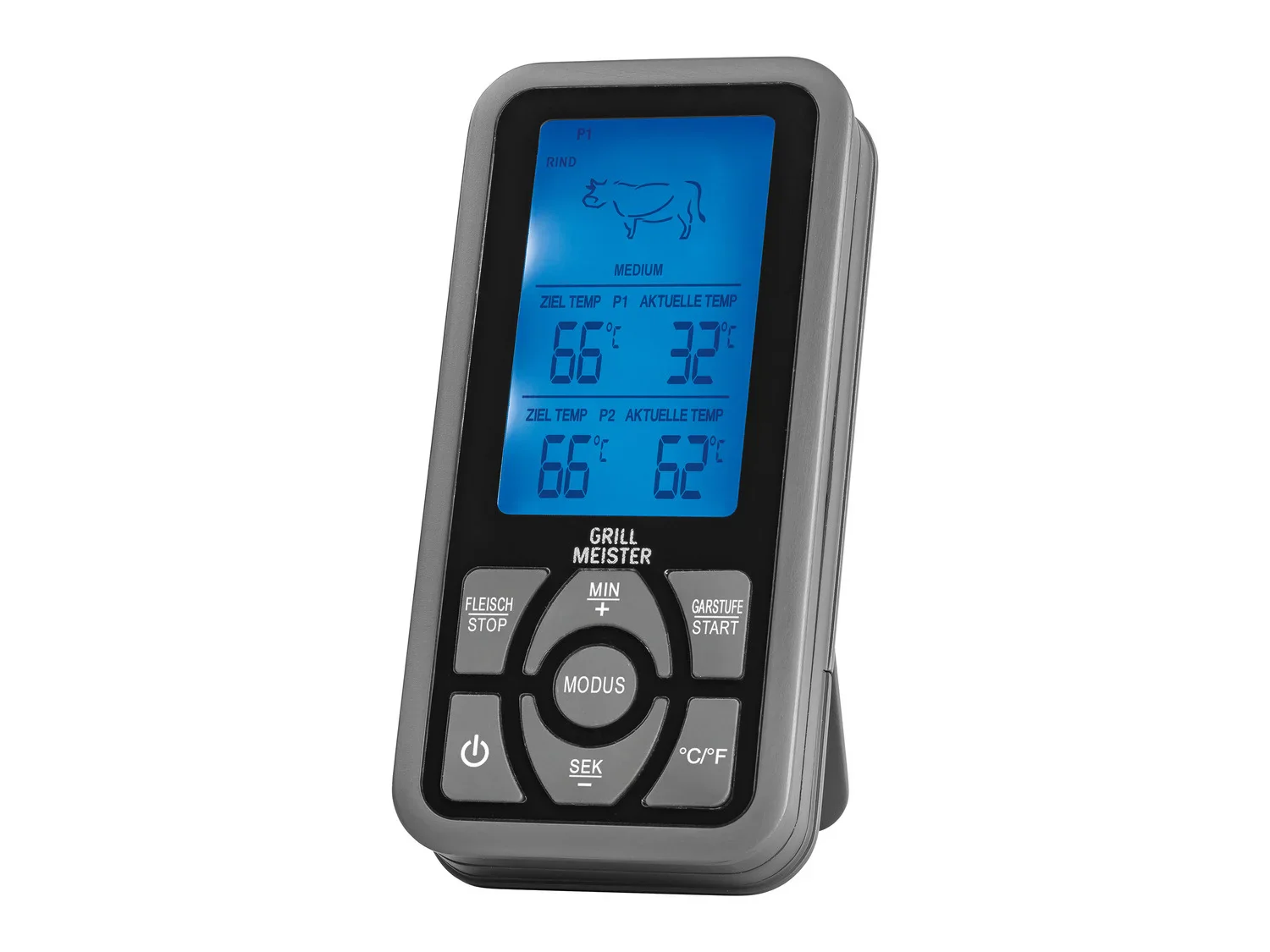 GRILLMEISTER Thermomtre barbecue sans fil GFGT 433 B2 ou Thermomtre barbecue Bluetooth CFGT 433 B2