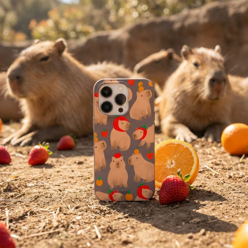 Chocolate Brown Sweet Capybaras Samsung Galaxy S23+(Plus) Case