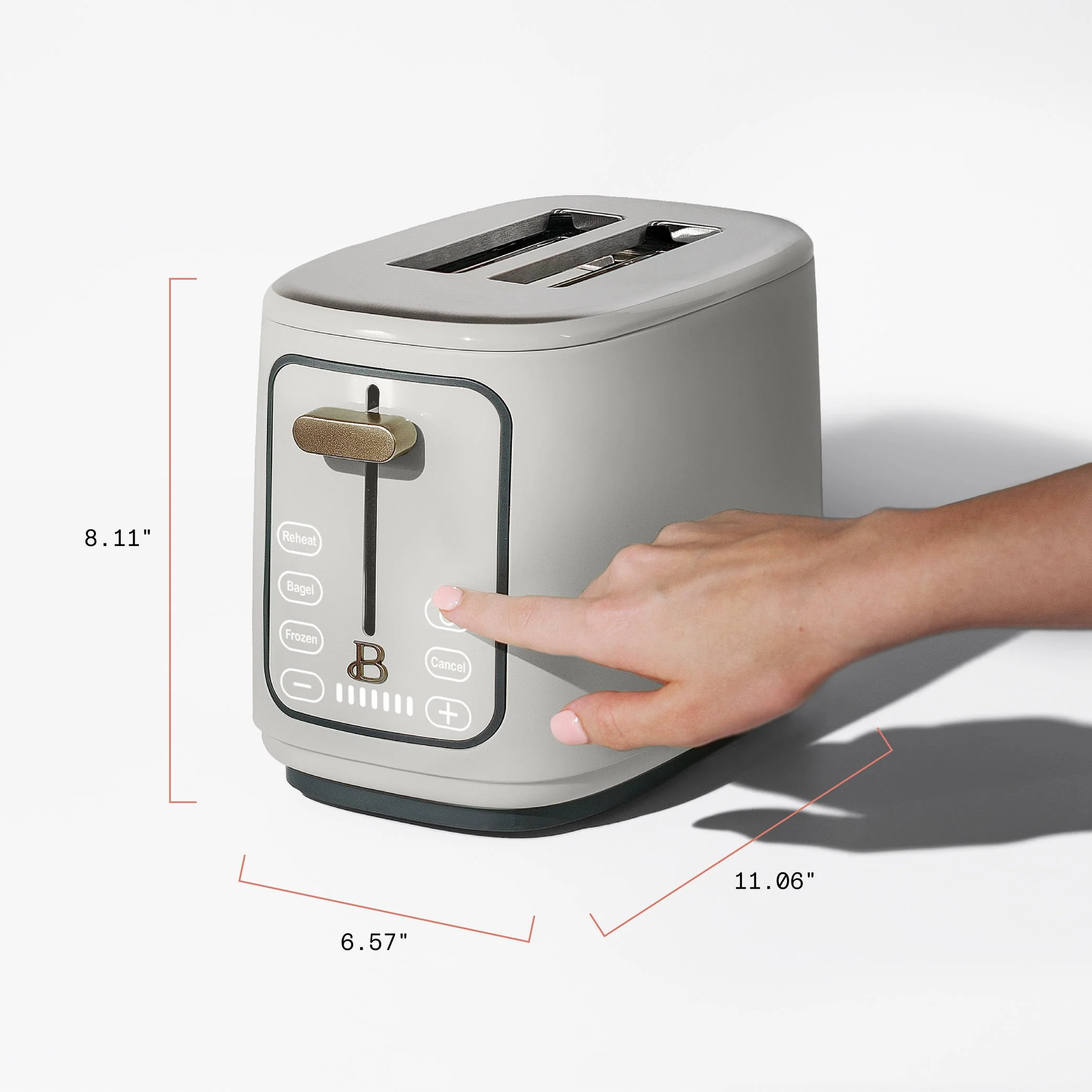 2-Slice Toaster with Touch-Activated Display, White Icing by - Image 5