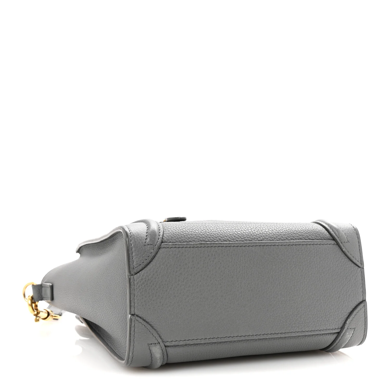 Baby Drummed Calfskin Nano Luggage Kohl