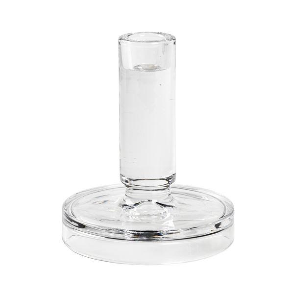 Petra lysestake 14 cm klart glass
