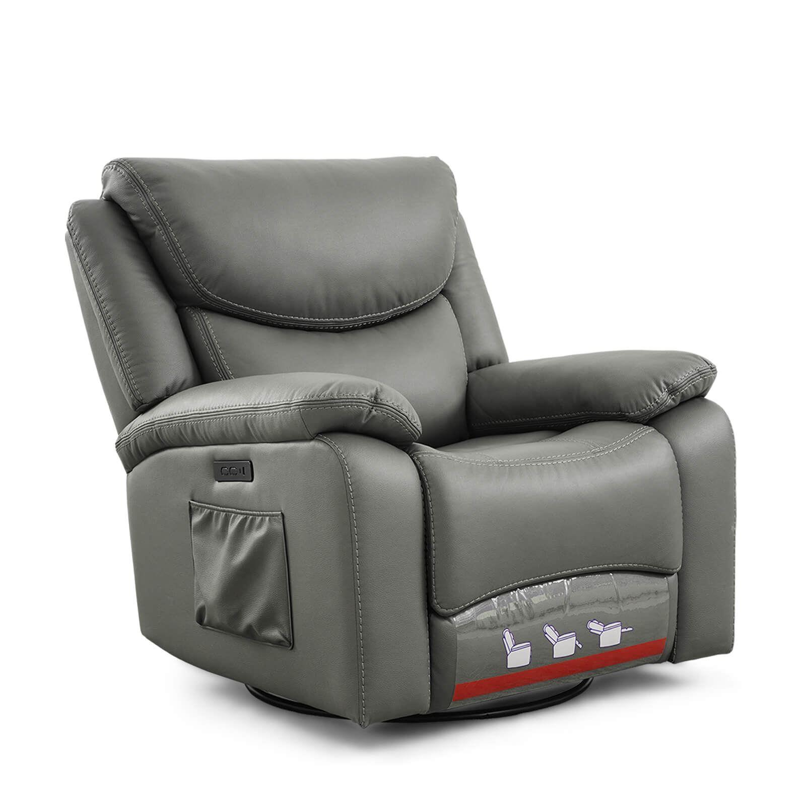 Fauteuil inclinable pivotant et à bascule électrique pour bébé