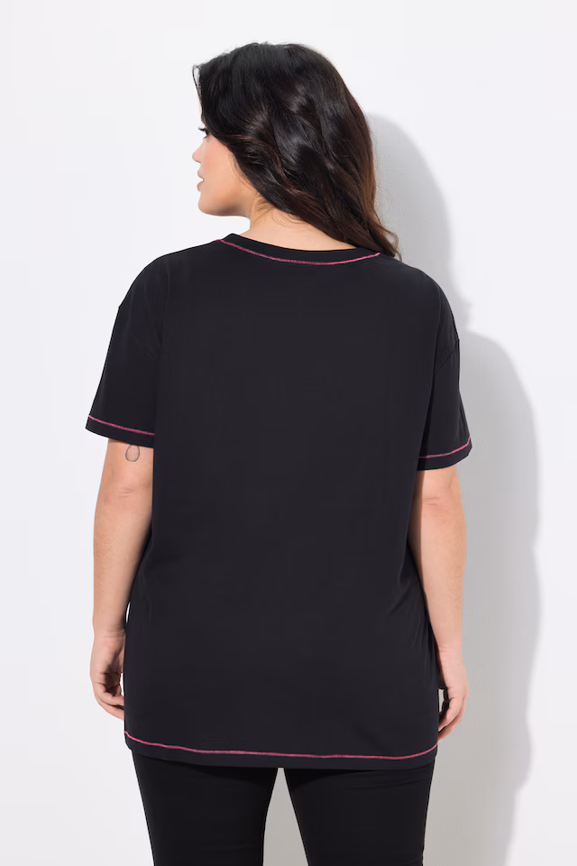 Boxy half-sleeve cocktail T-shirt