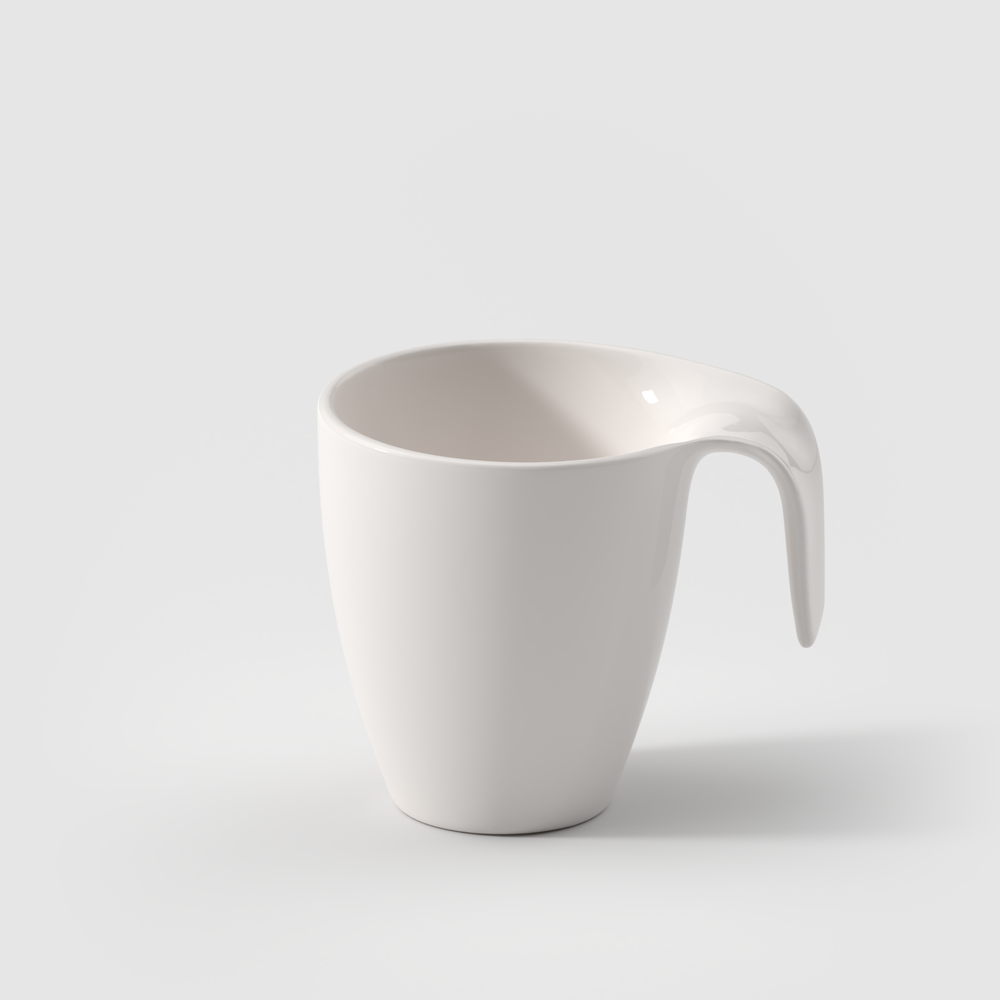 Flow Mug - White, 9.5 oz, Premium Porcelain