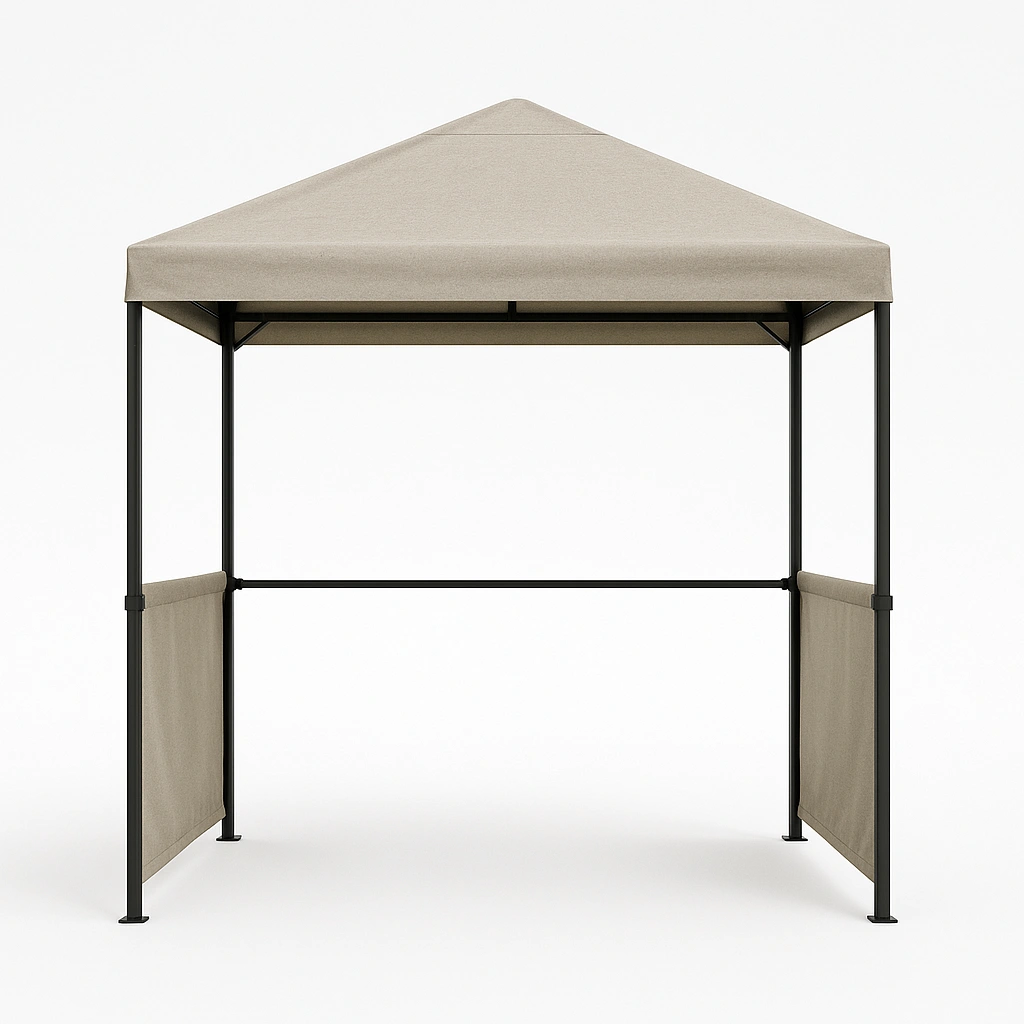 Udendrs havegrillskur 300x180x250 cm beige, metalstruktur