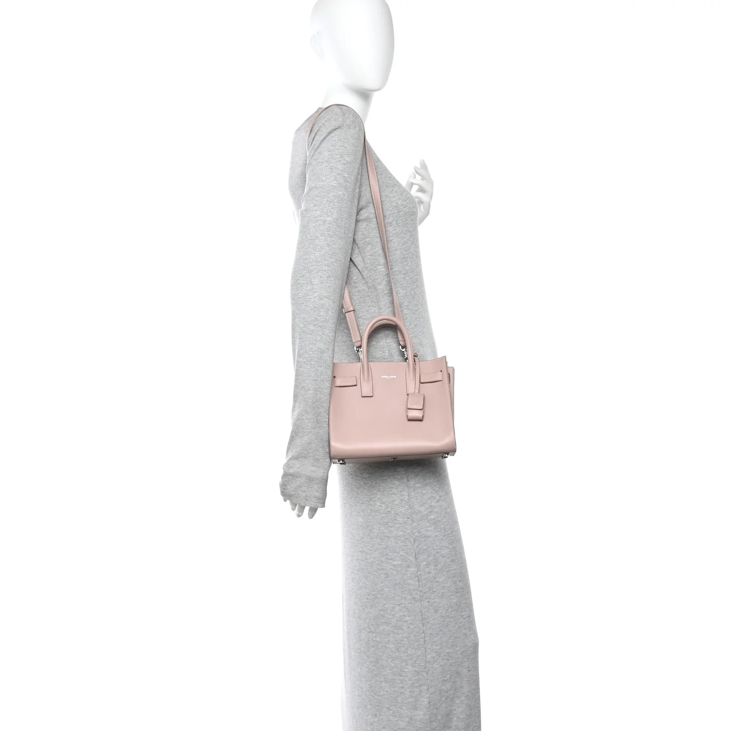 Grained Calfskin Nano Sac De Jour Pale Blush