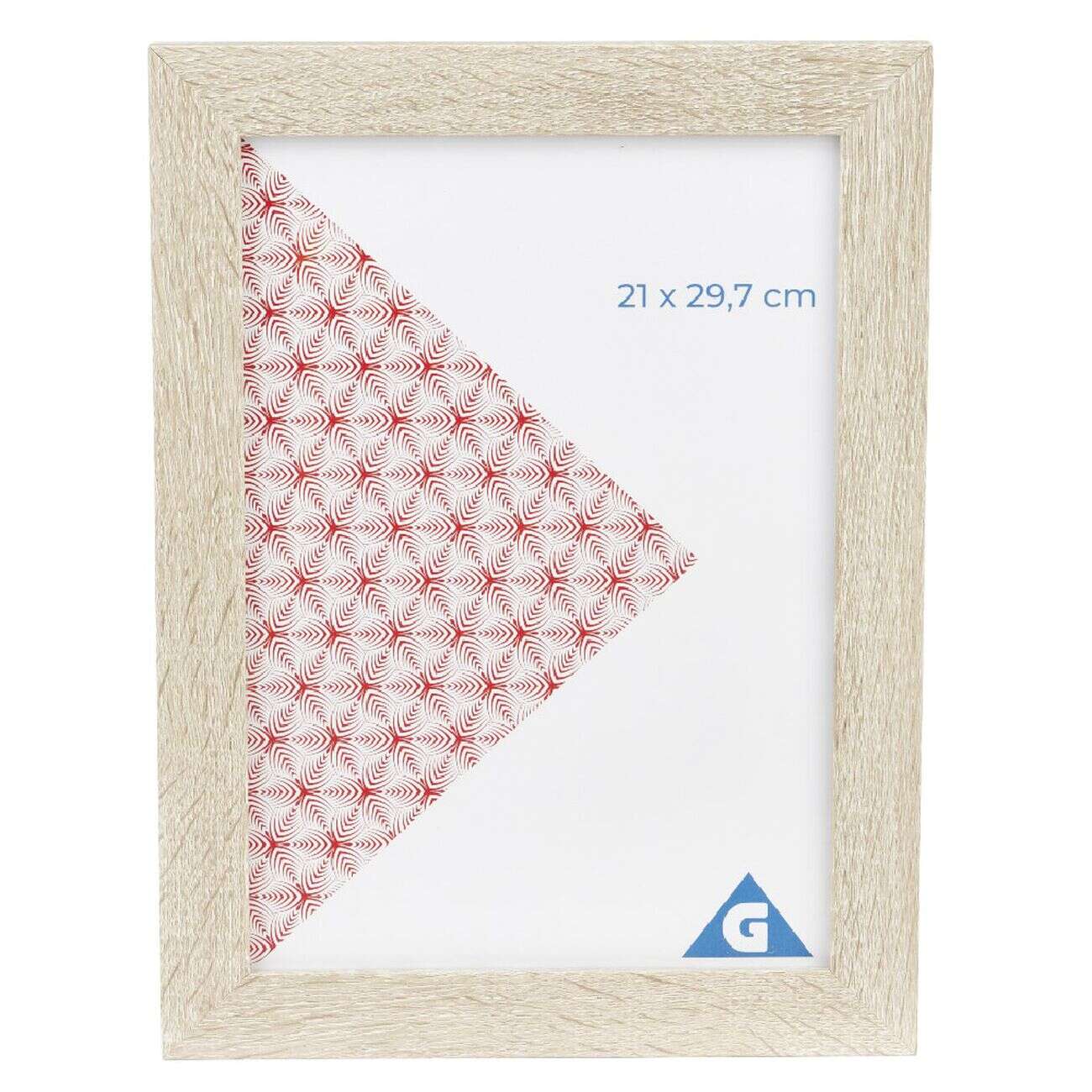 Cadre photo bois blanchi 26x34cm pour photo 21x29,7cm