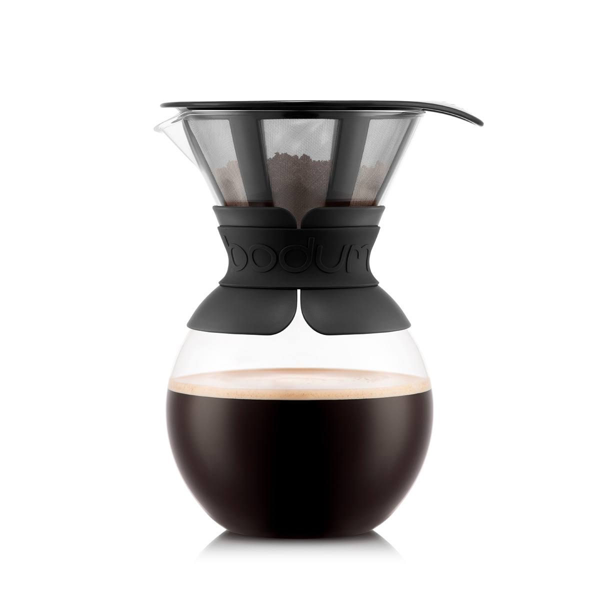 Bodum Pour Over Coffee Maker with Permanent Filter, 1.0 L, 34 oz Black