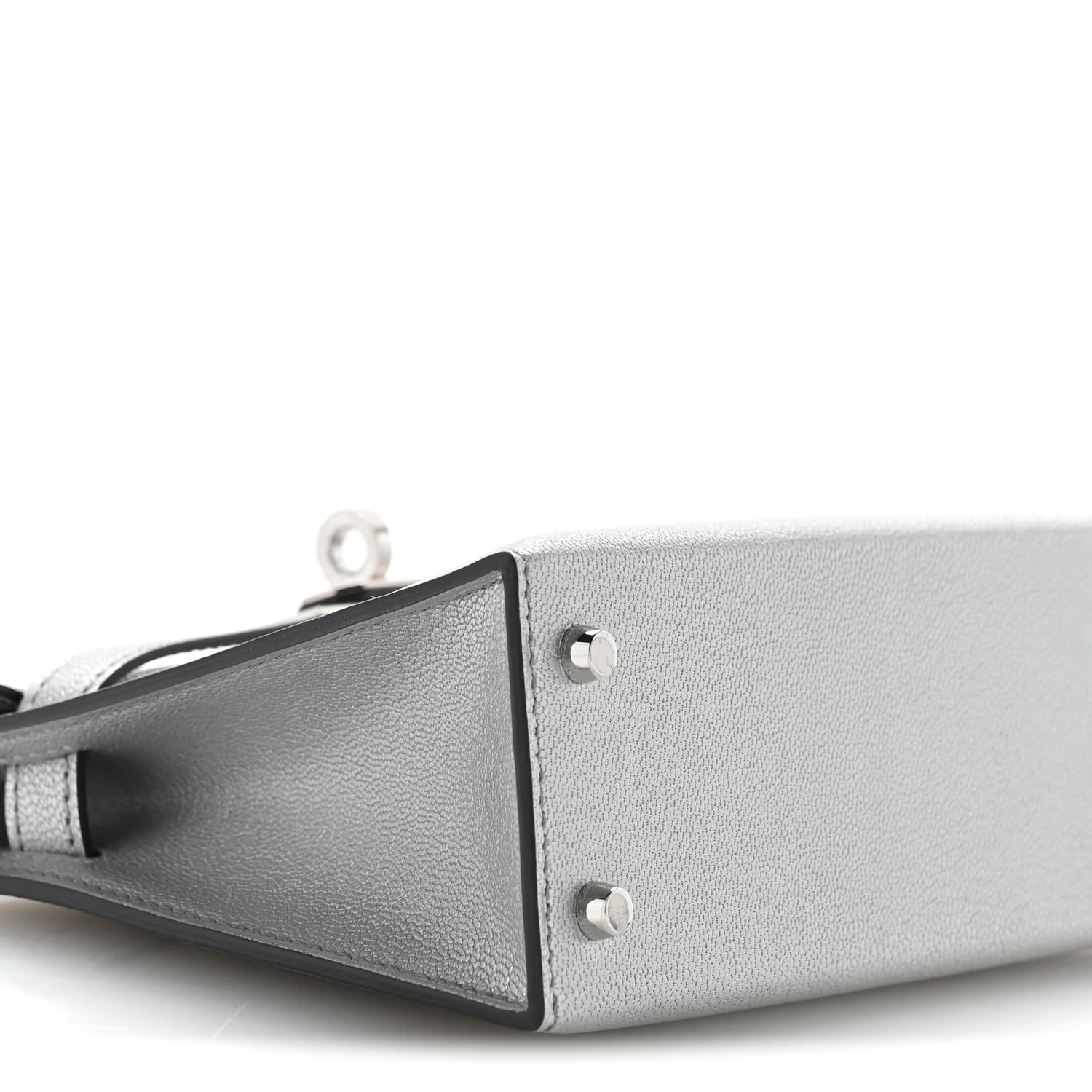 Metallic Chevre Chamkilight Mini Kelly Sellier 20 Argent