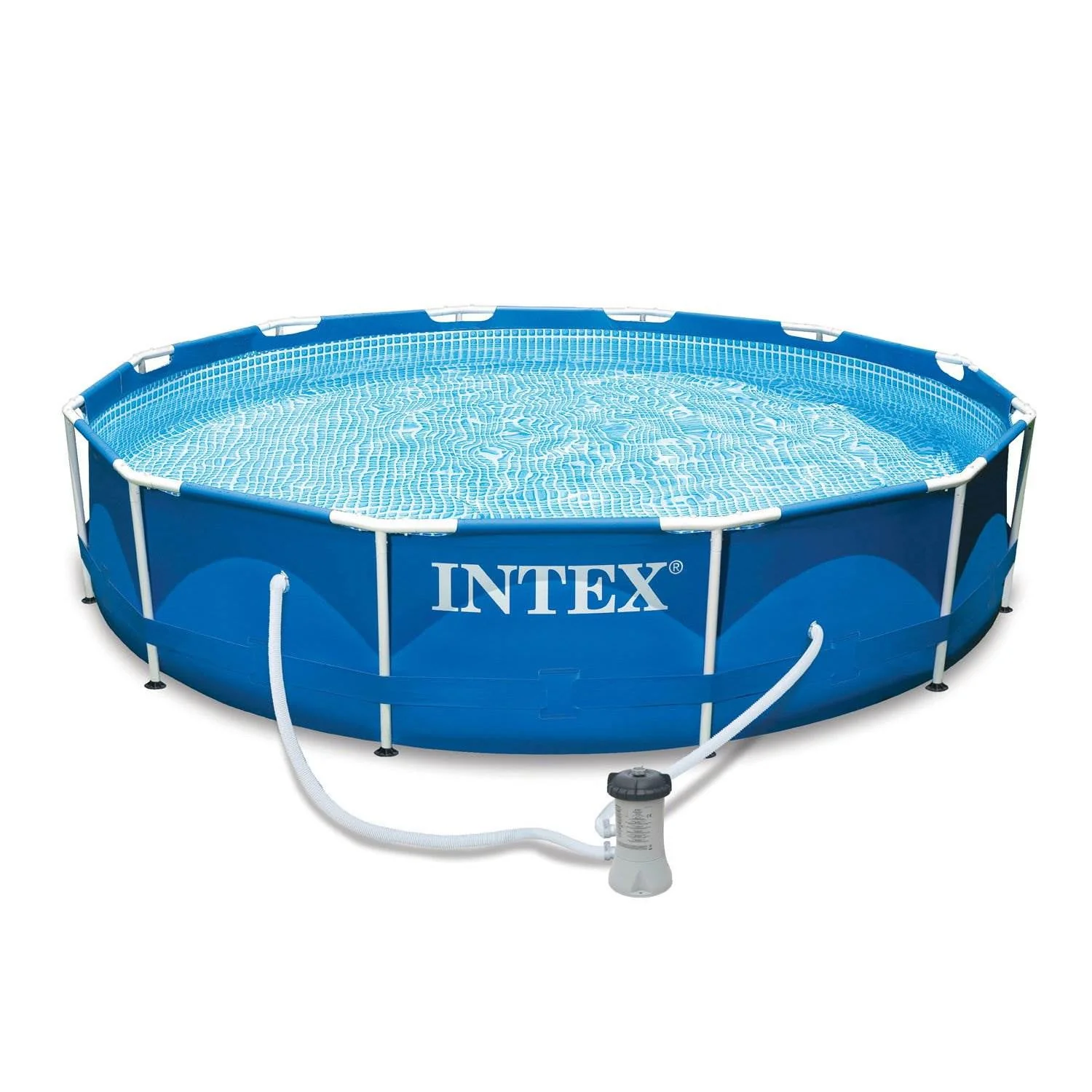 12' x 30" Metal Frame Swimming Pool w/ Filter Pump Pool Maintenance Kit - Image 2
