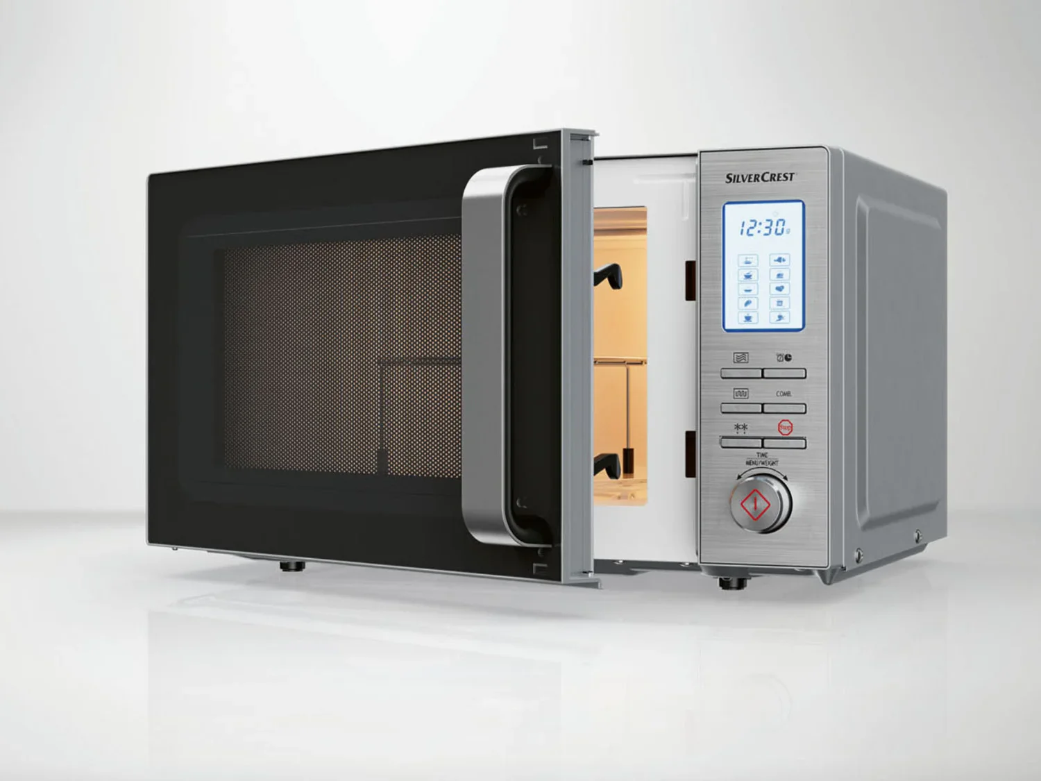 SILVERCREST KITCHEN TOOLS Four  micro-ondes numrique SMW 800 F2 silver, 1200 W