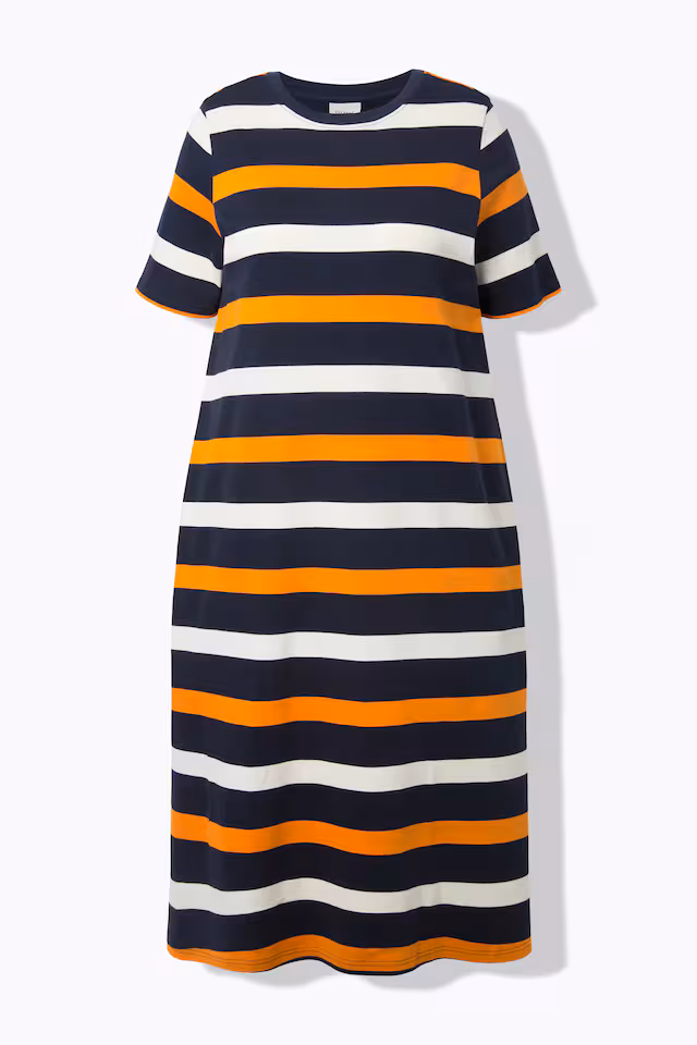Eco Cotton Striped Short Sleeve Dress