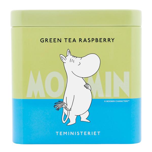 Mummi teboks Mummitrollet grønn te bringebær 100g