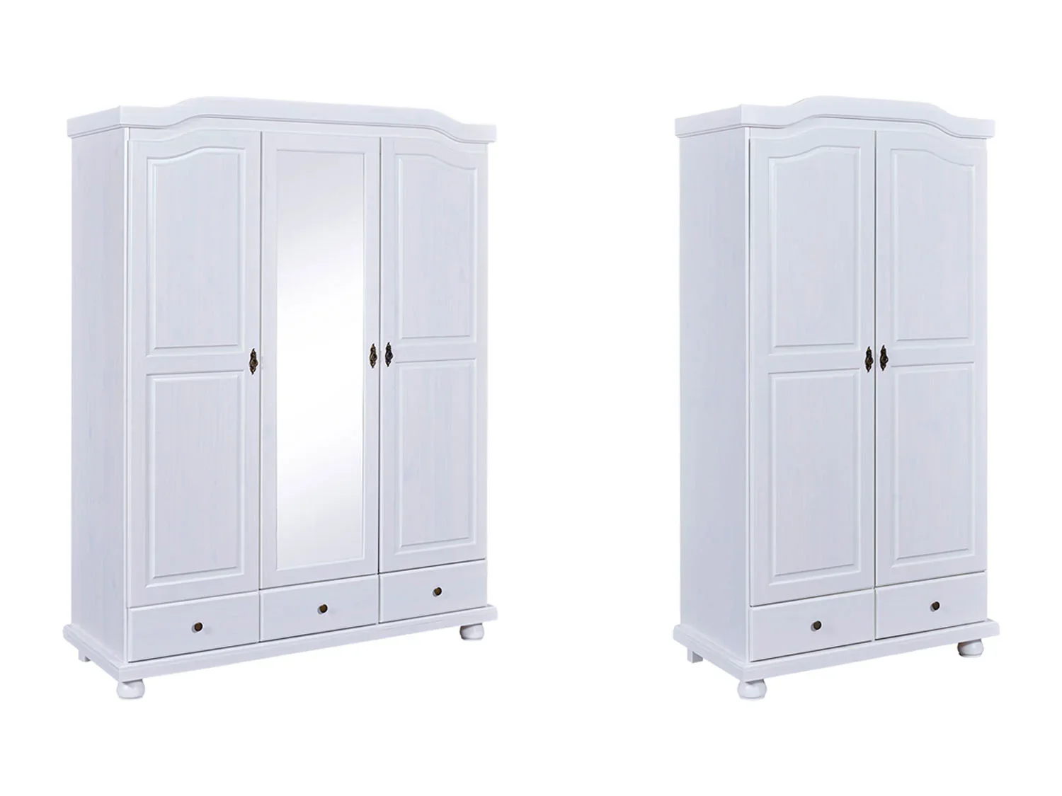Inter Link Armoire rustique Kappl ou Reutte,  2, 3 ou 4 portes, blanche