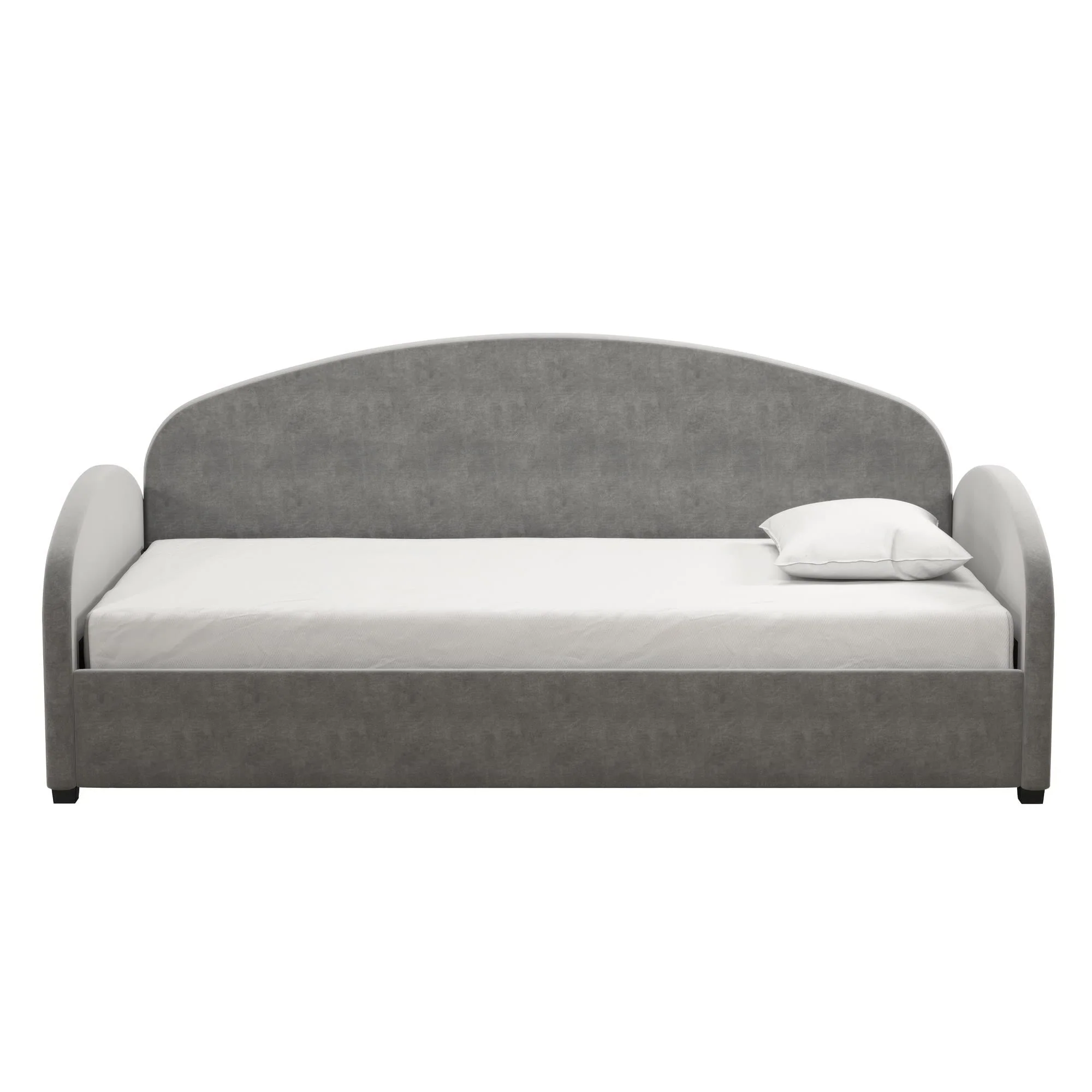 Mr. Kate Moon Upholstered Daybed Frame, Twin, Light Gray Velvet
