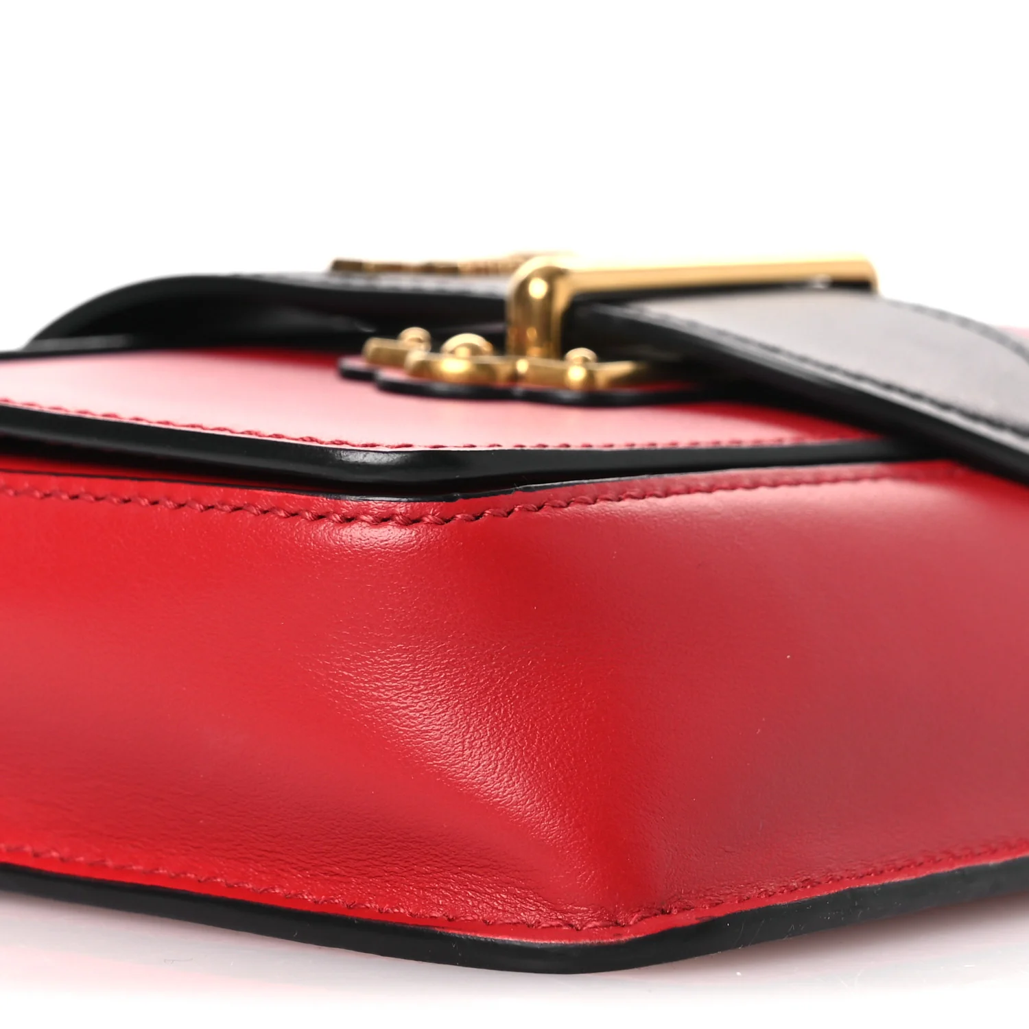 Saffiano City Calf Cahier Belt Bag Fuoco Black