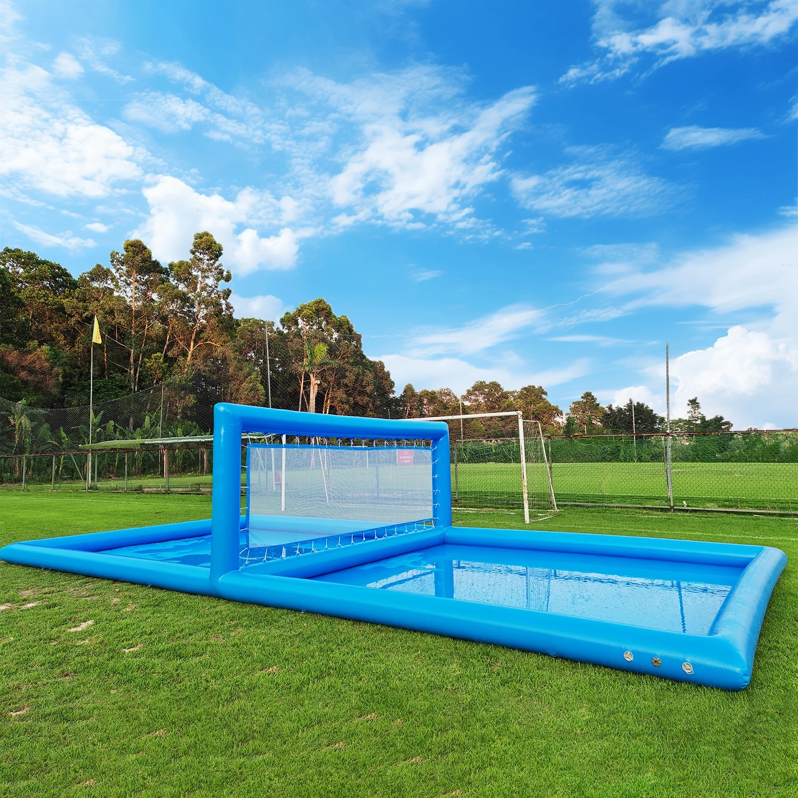 33FT Inflatable Volleyball Court, 2 in 1 Volleyball Pool Football Court Water Soccer Field with 800W Blower for Beach Backyard Outdoor Summer Party,33ft(L) x 16.5ft(W) x 7ft(H) - Image 7