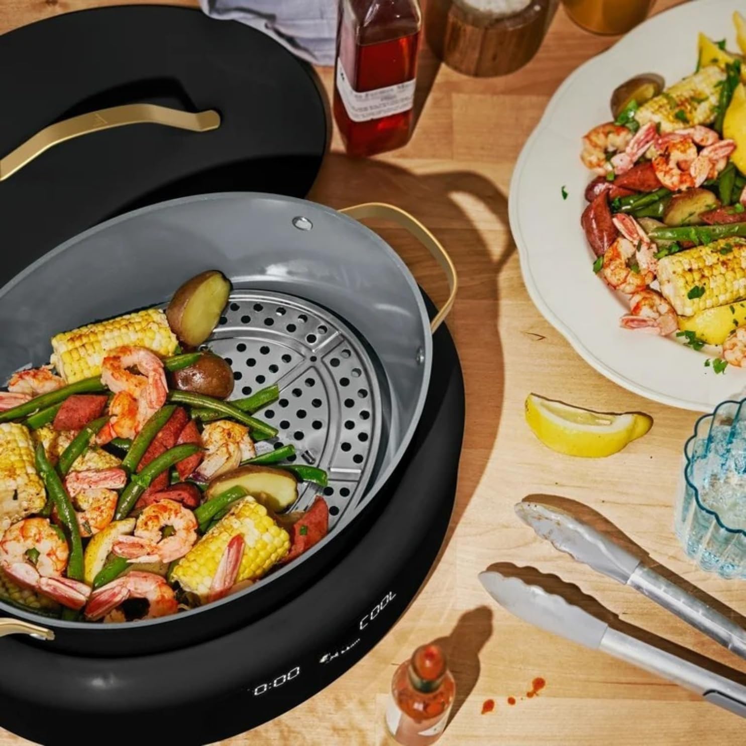 Multi-Cooker 6-Quart 10-in-1 Electric Multi Cooker, Digital Controls, Slow Cook, Steam, Sauté & Rice, Oven-Safe Nonstick Pot