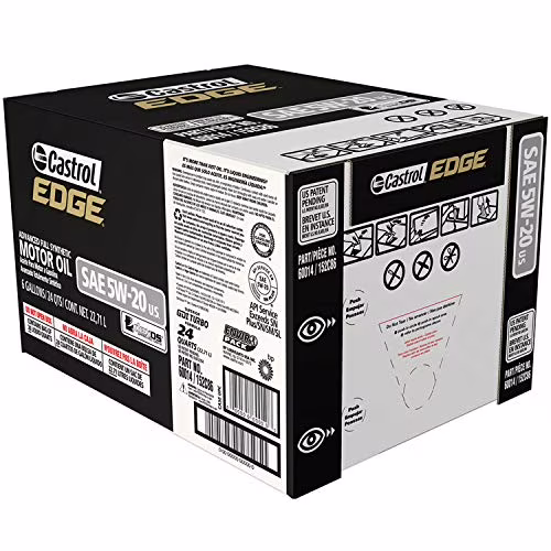 60014 Edge 5W-20 Advanced Full Synthetic Motor Oil, 6 Gallon Enviro-Pack