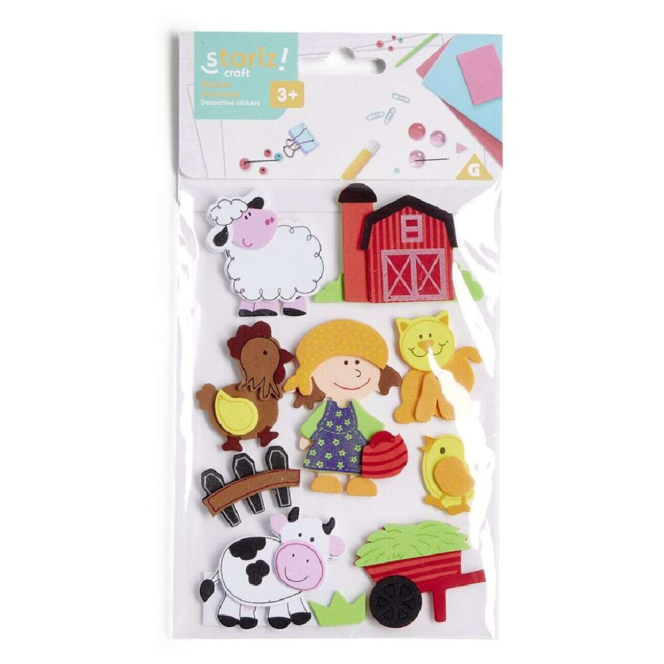 Pochette de stickers thème à la ferme