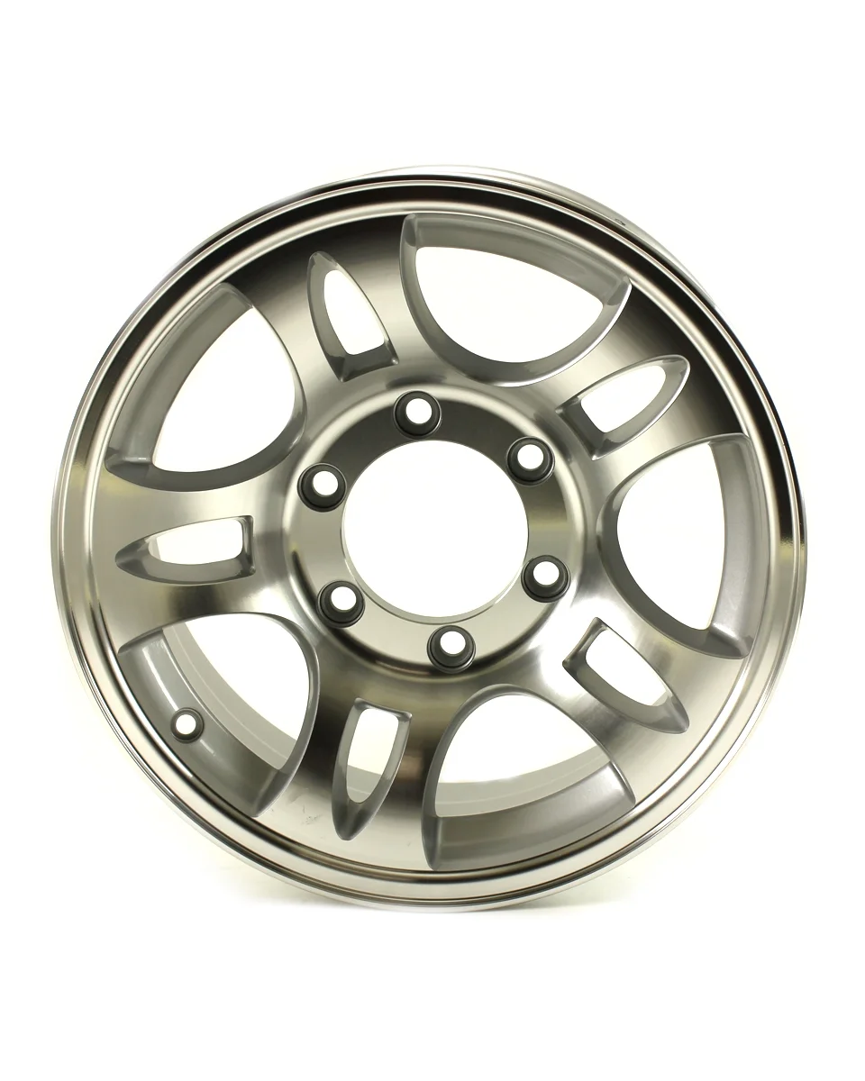 15x6 6-Lug on 5.5" Aluminum T03 Trailer Wheel T03-56655T - Image 2